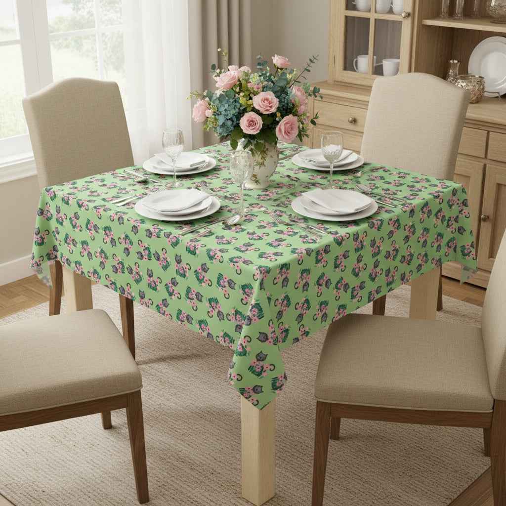Floral Cat Tablecloth — Soft Chaos, Served Fresh - Decor, Home, Tablecloths & Runners - EpiAl's Shop