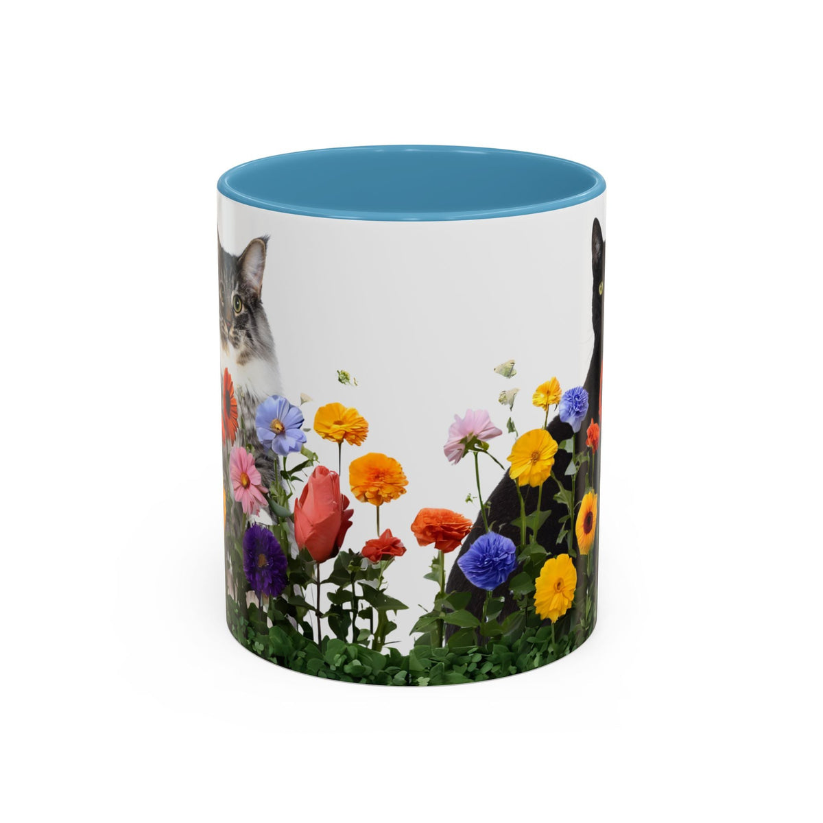 Floral Cats Coffee Mug - 11 oz/15 oz - Drinkware, Coffee Mugs - EpiAl's Shop
