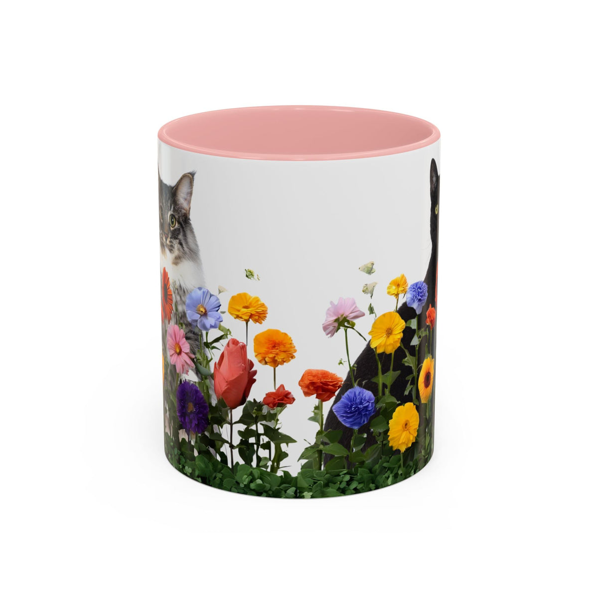 Floral Cats Coffee Mug - 11 oz/15 oz - Drinkware, Coffee Mugs - EpiAl's Shop