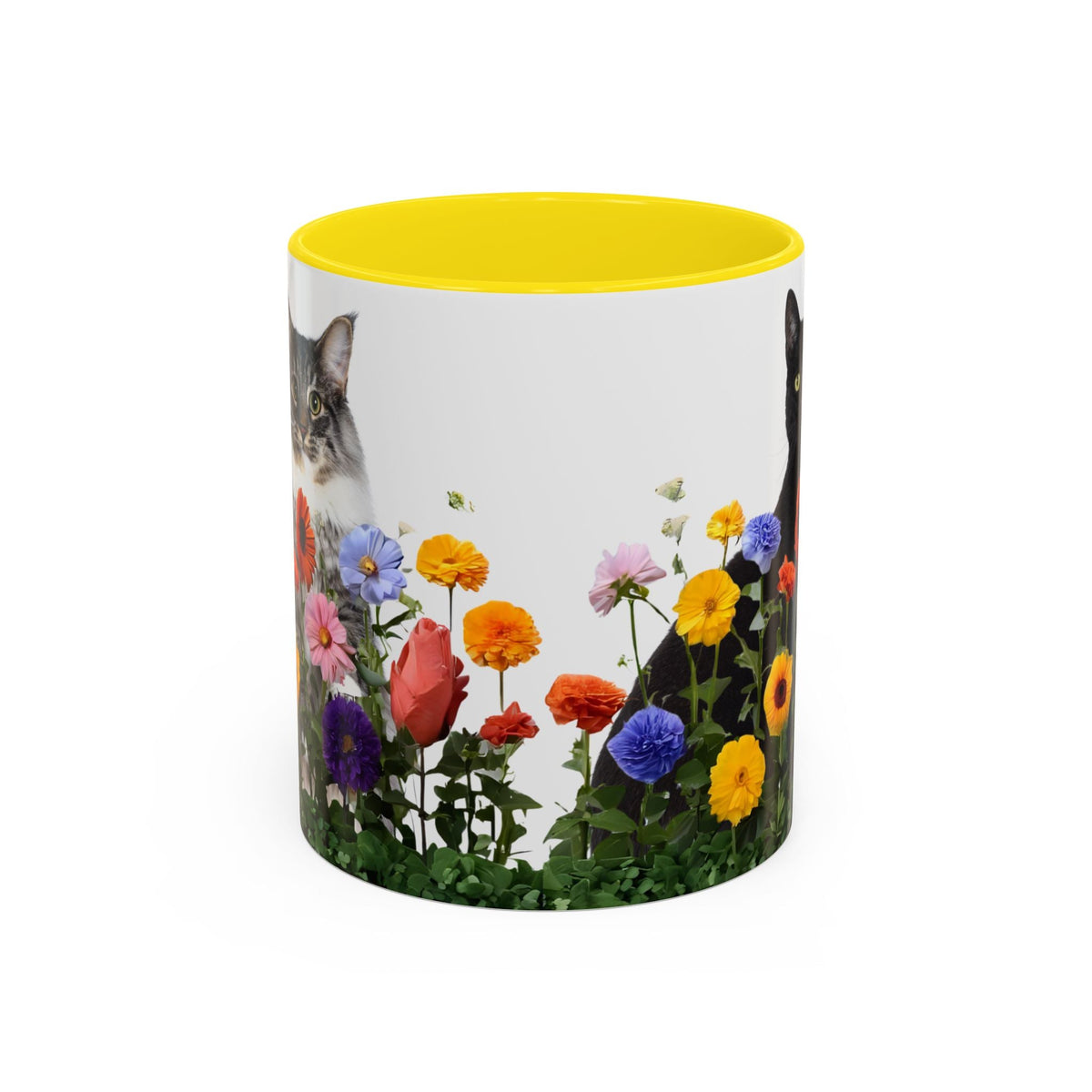 Floral Cats Coffee Mug - 11 oz/15 oz - Drinkware, Coffee Mugs - EpiAl's Shop