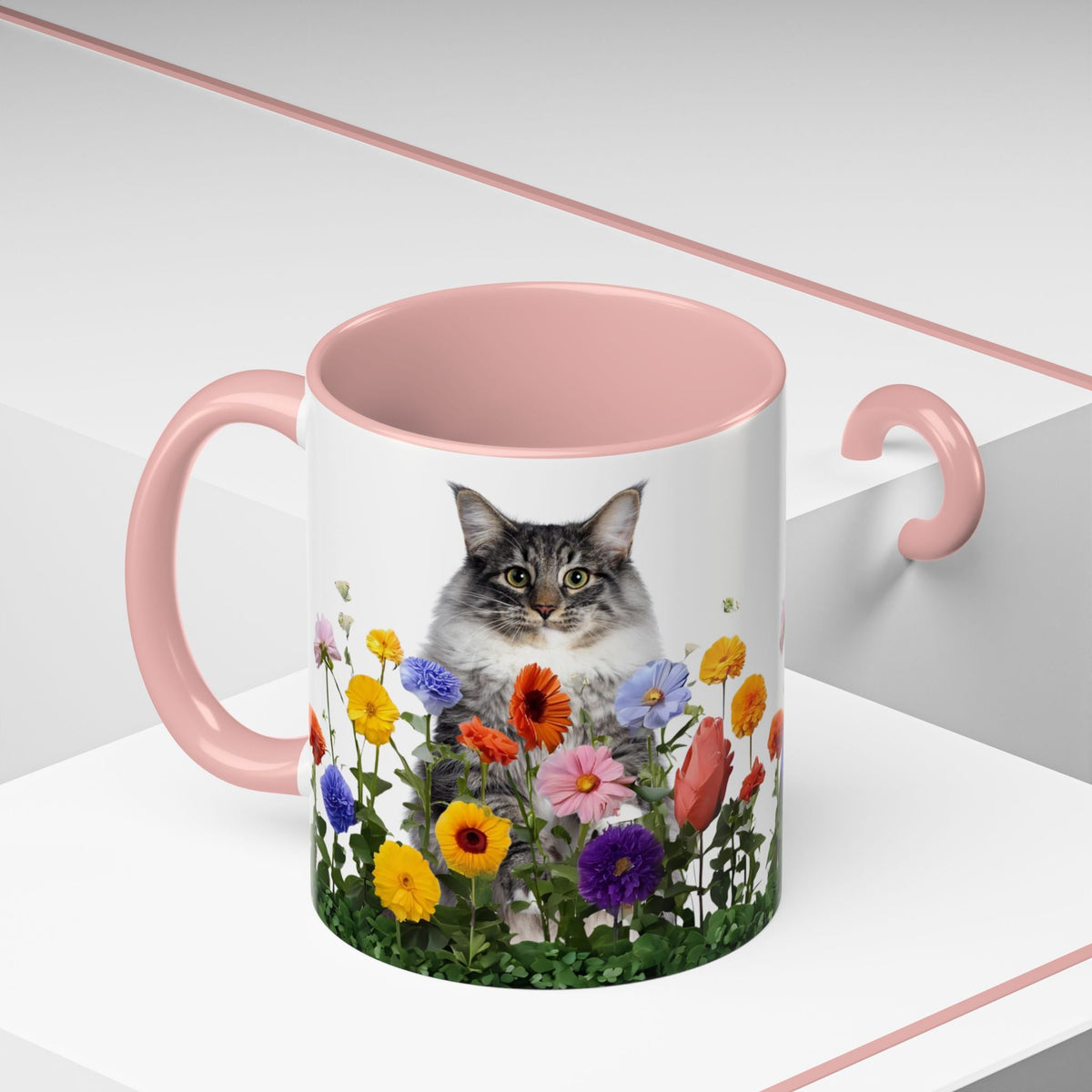 Floral Cats Coffee Mug - 11 oz/15 oz - Drinkware, Coffee Mugs - EpiAl's Shop