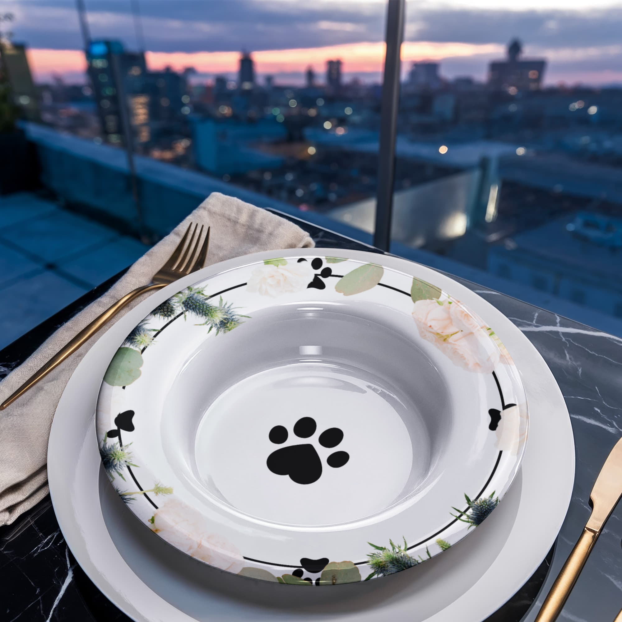 Floral Themed Cat Paw Collectible Bowl - Decor, Kitchen & Dining, Bowls - EpiAl's Shop
