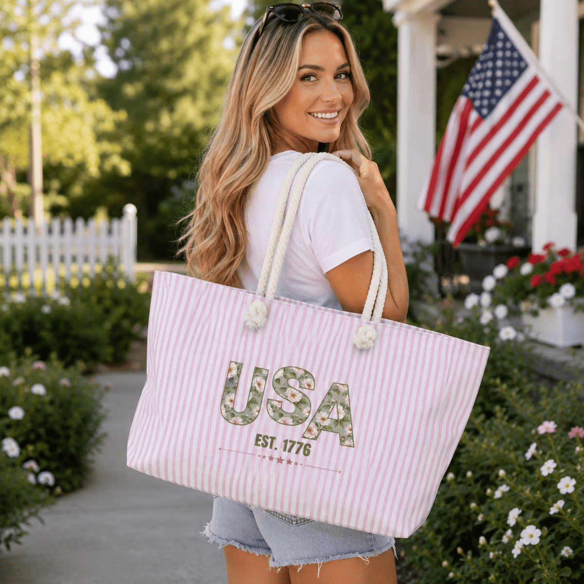 Floral USA 1776 Weekender Bag - Bags, Weekender - EpiAl's Shop