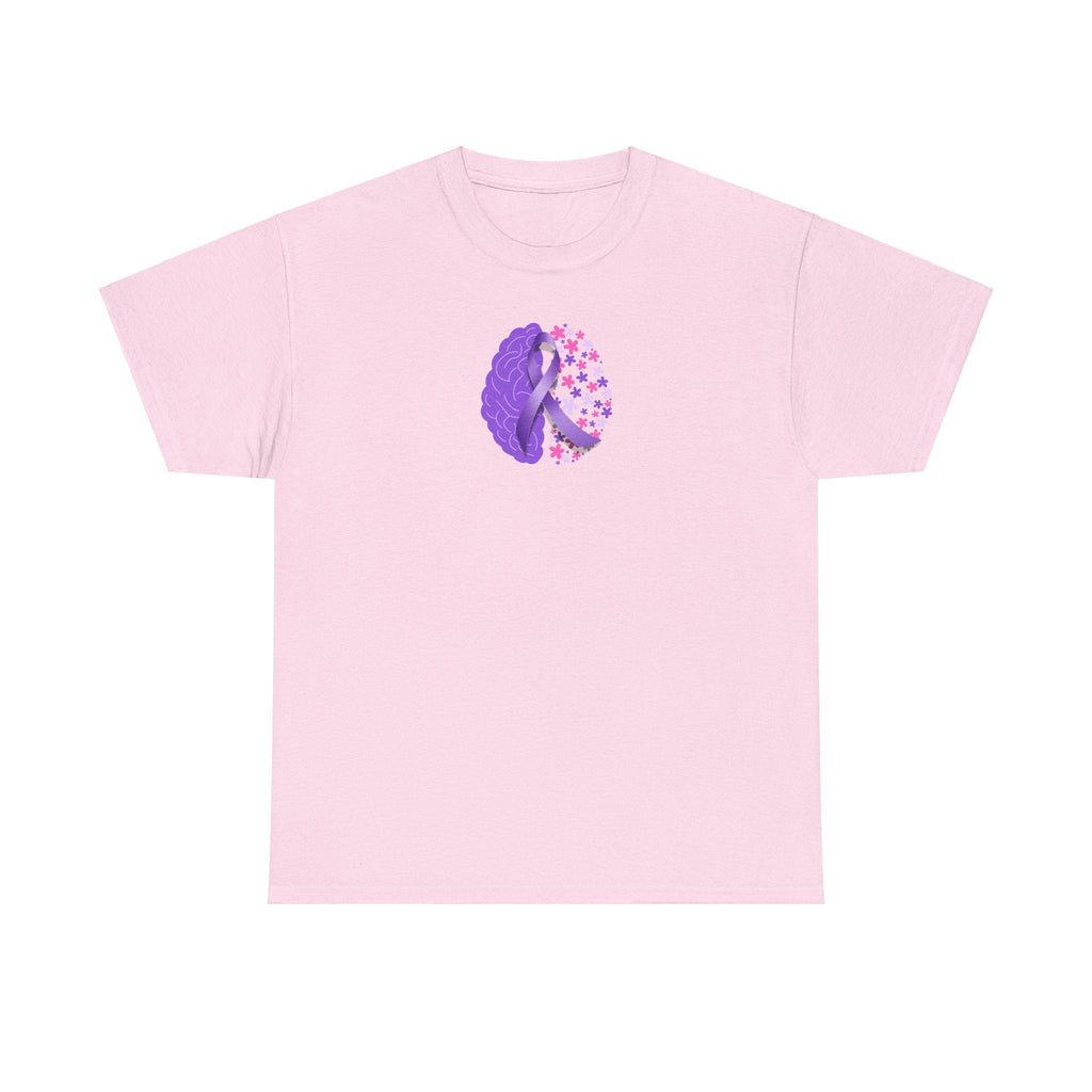 Flower Brain Epilepsy Awareness Unisex Heavy Cotton Tee - T-Shirt - EpiAl's Shop