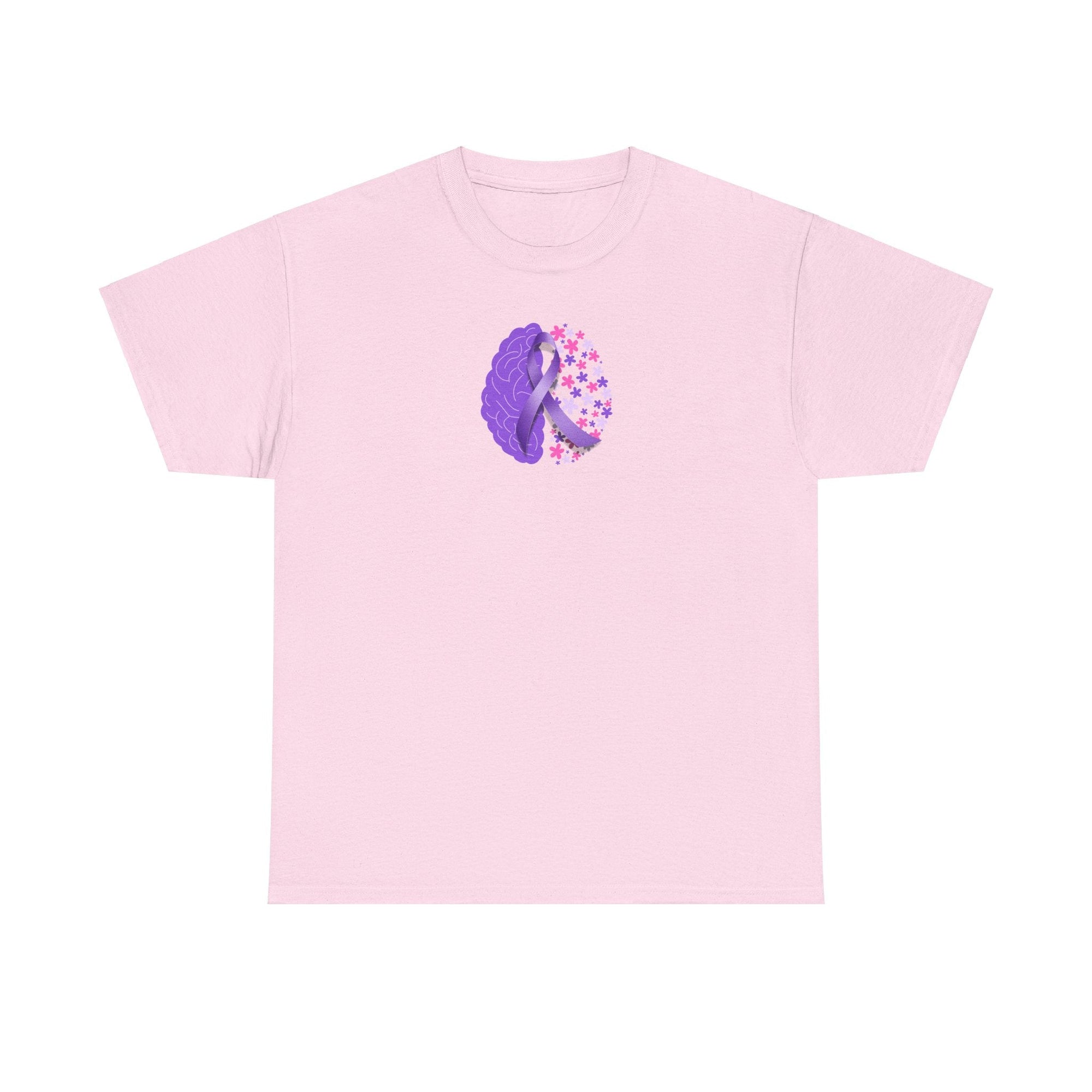 Flower Brain Epilepsy Awareness Unisex Heavy Cotton Tee - T-Shirt - EpiAl's Shop