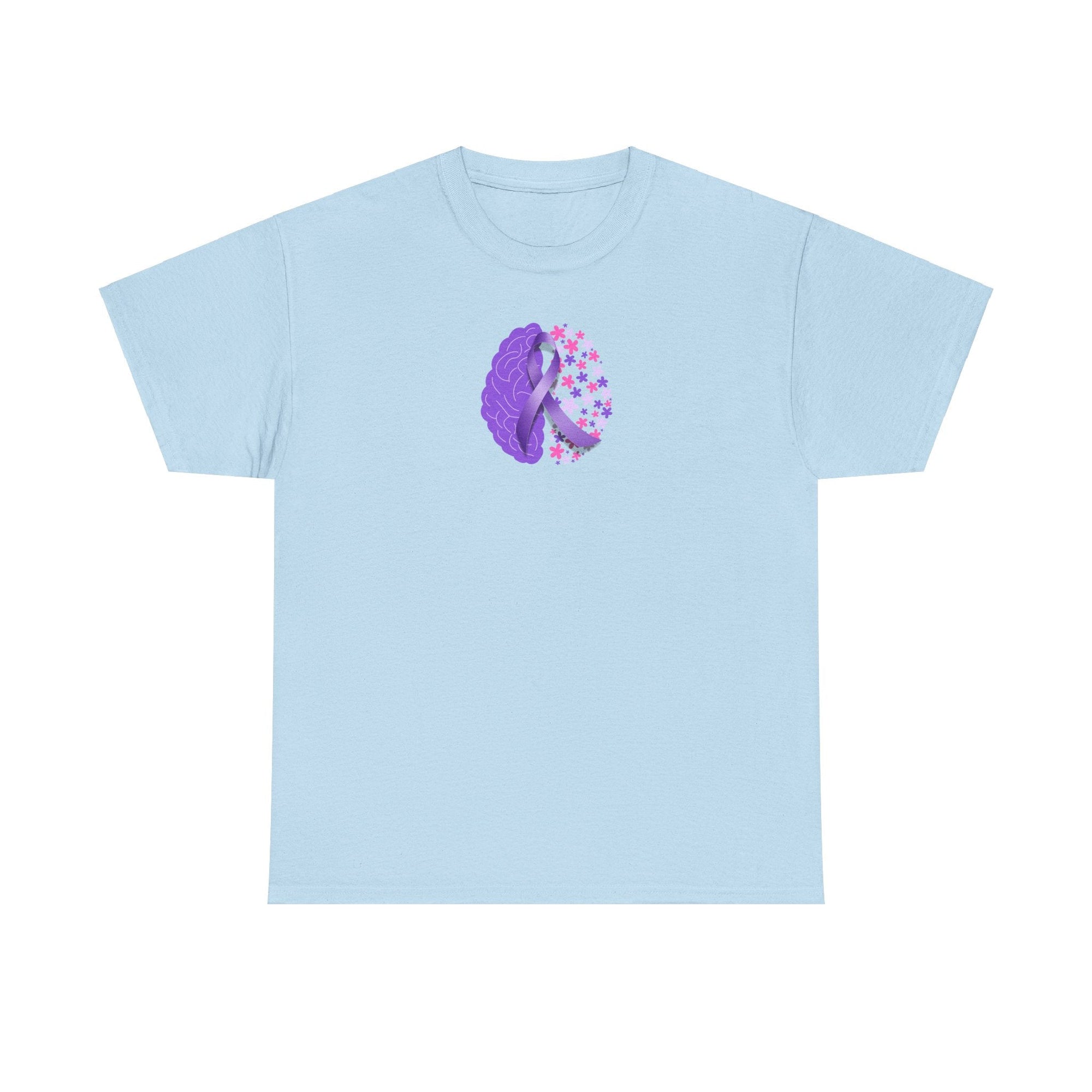 Flower Brain Epilepsy Awareness Unisex Heavy Cotton Tee - T-Shirt - EpiAl's Shop
