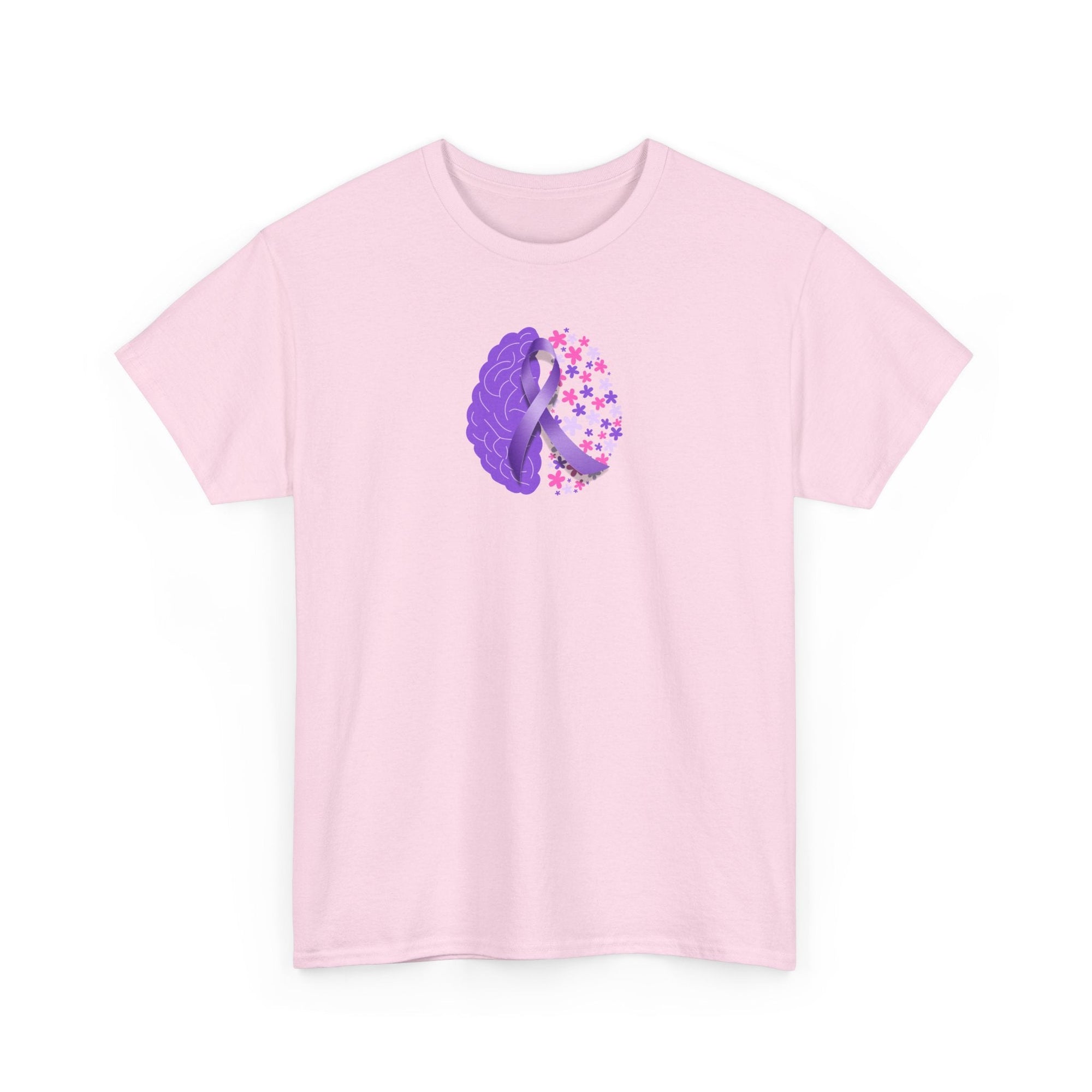 Flower Brain Epilepsy Awareness Unisex Heavy Cotton Tee - T-Shirt - EpiAl's Shop