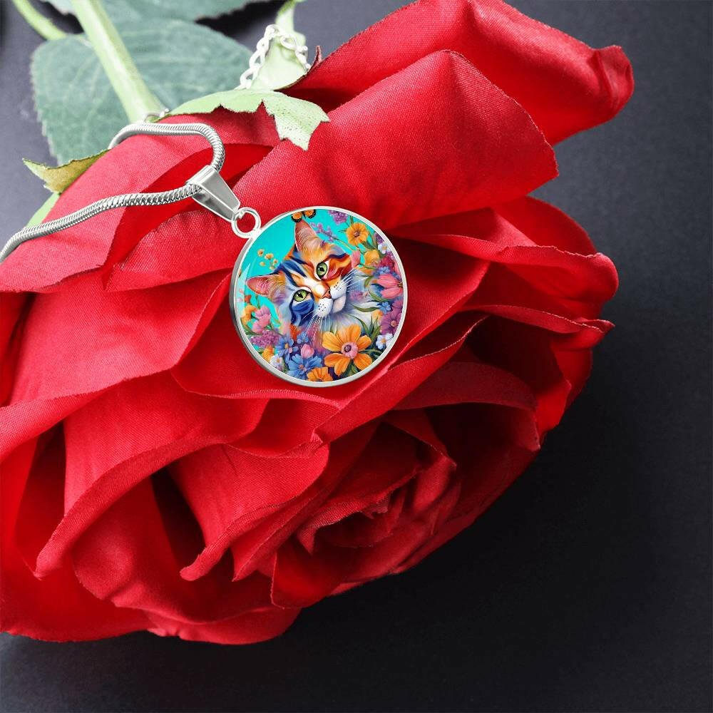 Flower Power Kitty Necklace - Jewelry - Epileptic Al’s Shop