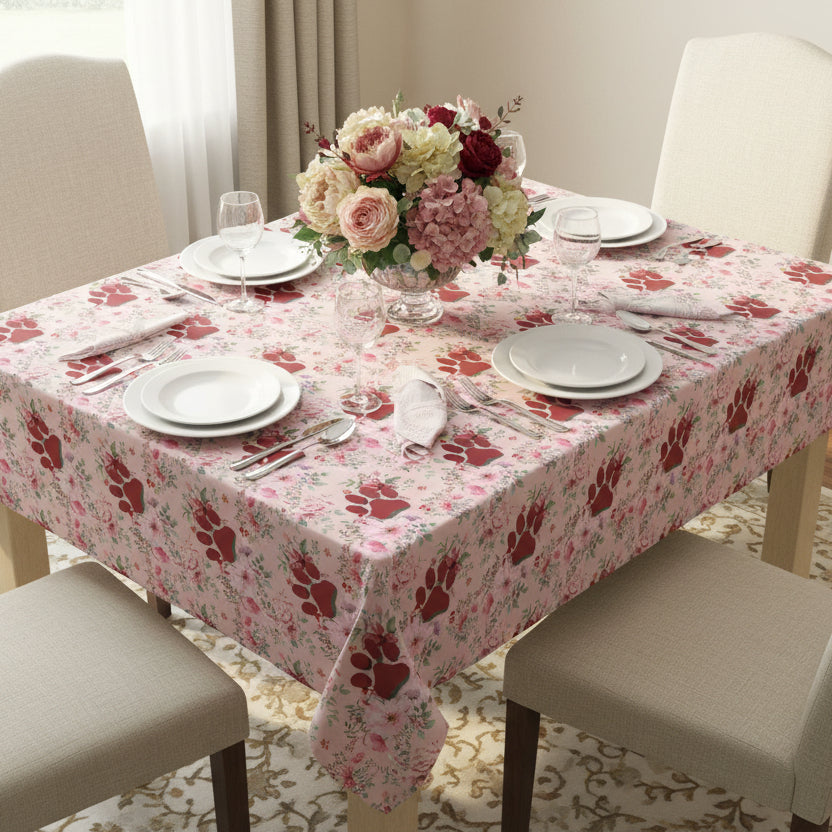 Flowered Paws Tablecloth - Home Decor - Epileptic Al’s Shop