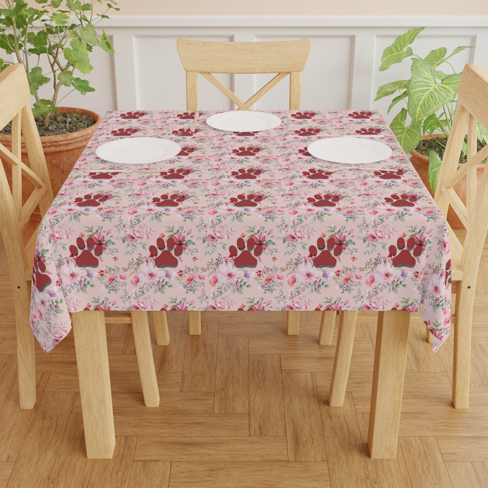 Flowered Paws Tablecloth - Home Decor - Epileptic Al’s Shop