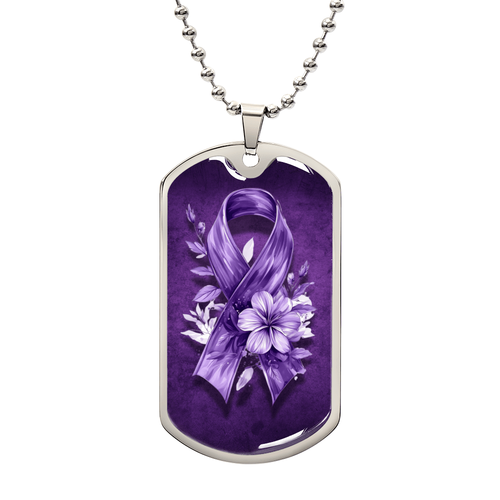 Flowery Purple Ribbon Pendant Necklace - Jewelry, Necklaces - EpiAl's Shop