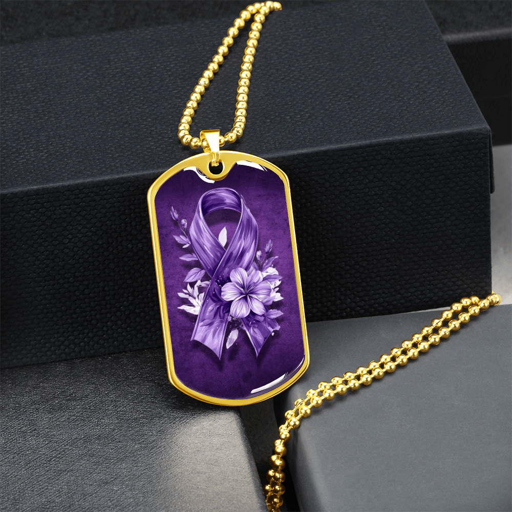 Flowery Purple Ribbon Pendant Necklace - Jewelry, Necklaces - EpiAl's Shop