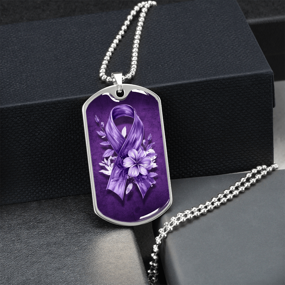 Flowery Purple Ribbon Pendant Necklace - Jewelry, Necklaces - EpiAl's Shop