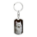 Fluffy White Kitty Keychain - EpiAl's Shop