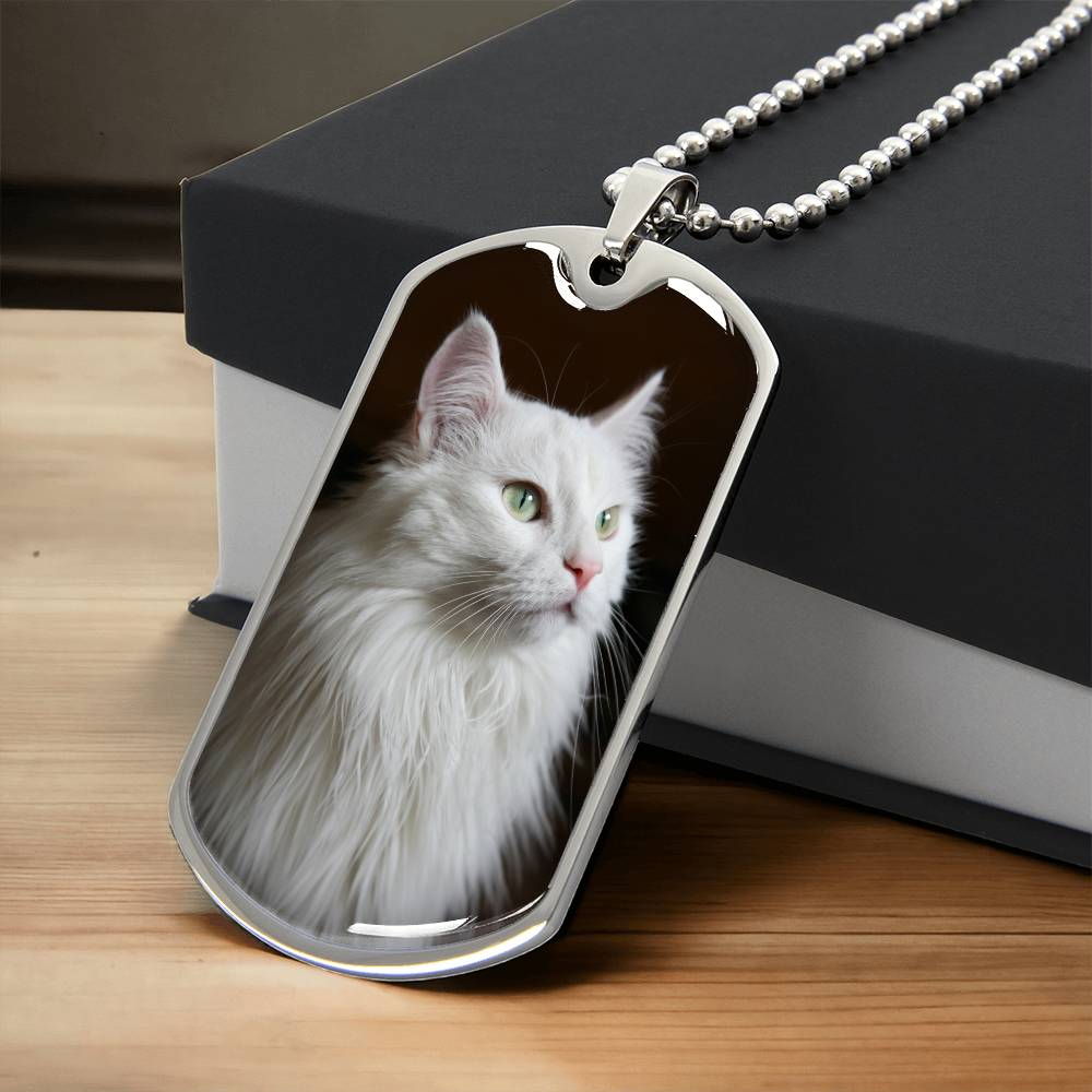 Fluffy White Kitty Necklace - Jewelry - Epileptic Al’s Shop