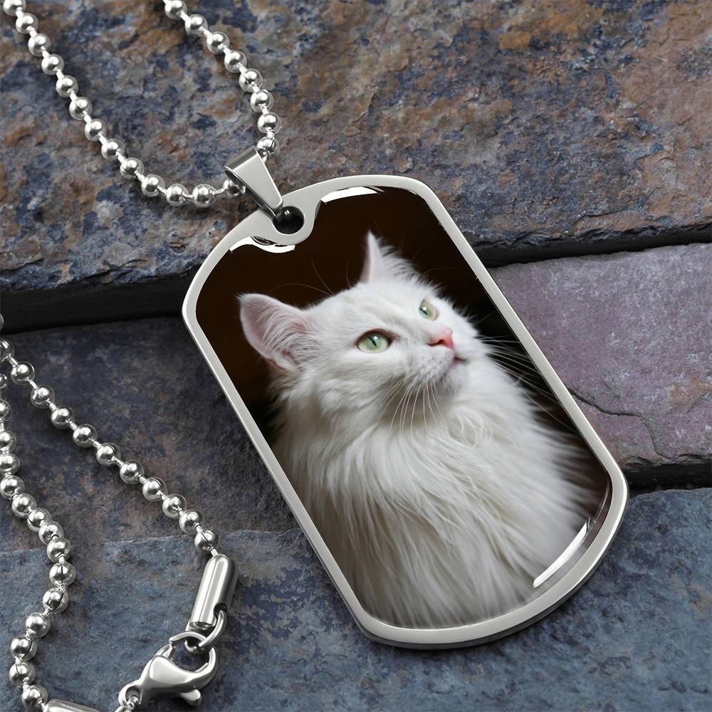 Fluffy White Kitty Necklace - EpiAl's Shop