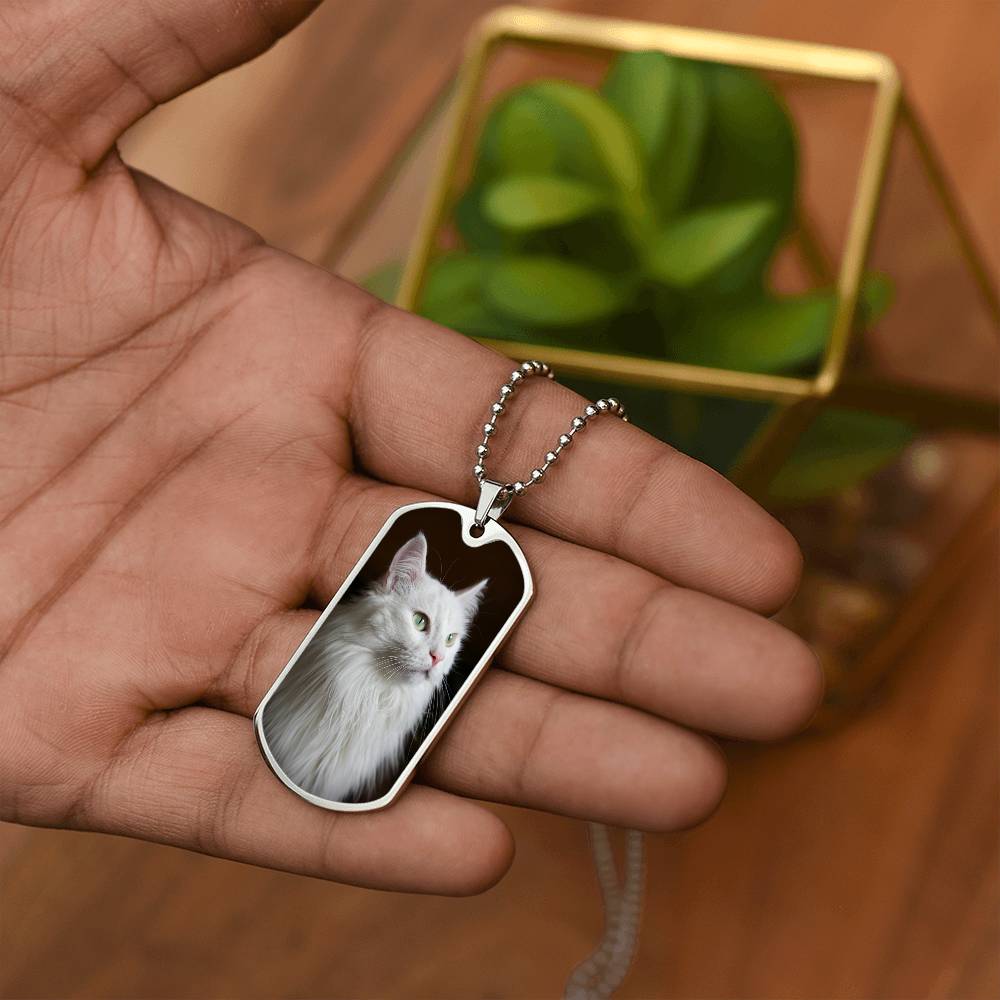 Fluffy White Kitty Necklace - Jewelry - Epileptic Al’s Shop