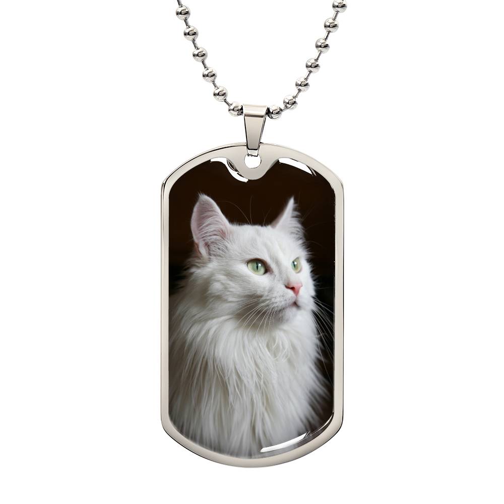 Fluffy White Kitty Necklace - Jewelry - Epileptic Al’s Shop