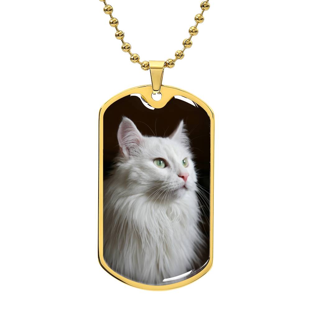 Fluffy White Kitty Necklace - Jewelry - Epileptic Al’s Shop