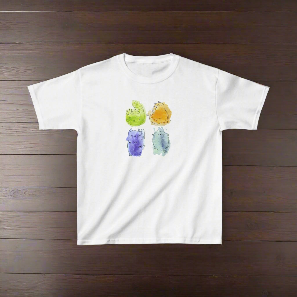Four Kitties Kids Heavy Cotton™ Tee - Kids clothes - Epileptic Al’s Shop