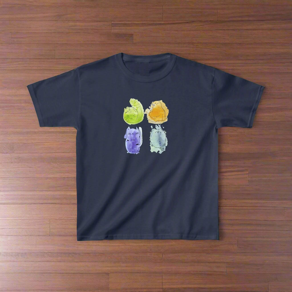 Four Kitties Kids Heavy Cotton™ Tee - Kids clothes - Epileptic Al’s Shop