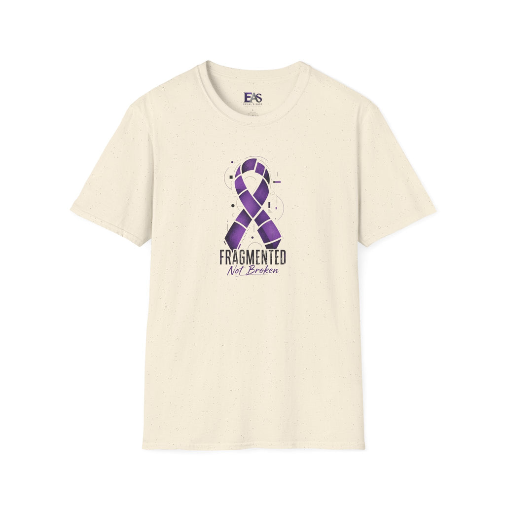 Fragmented, Not Broken Epilepsy Awareness T-Shirt | Purple Ribbon Unisex Graphic Tee - Clothing, Women, T-Shirts - EpiAl's Shop