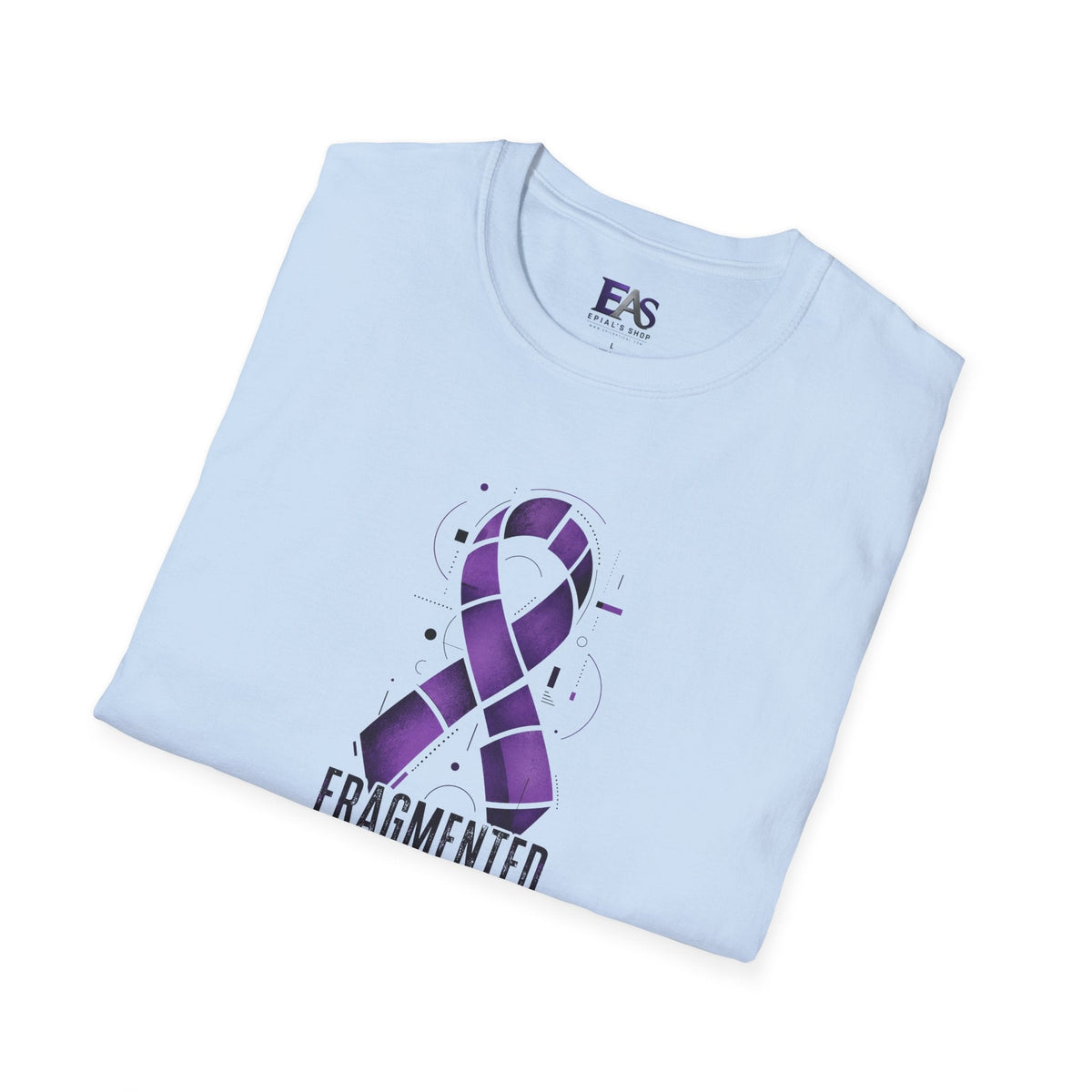 Fragmented, Not Broken Epilepsy Awareness T-Shirt | Purple Ribbon Unisex Graphic Tee - Clothing, Women, T-Shirts - EpiAl's Shop