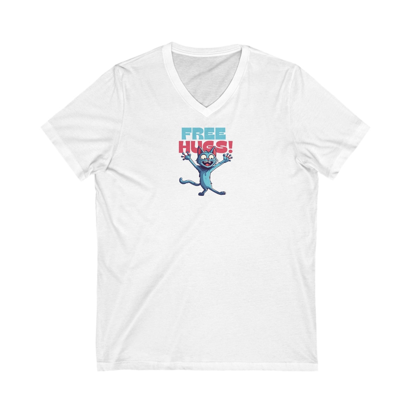 Free Hugs Unisex Jersey Short Sleeve V - Neck Tee - V - neck - Epileptic Al’s Shop