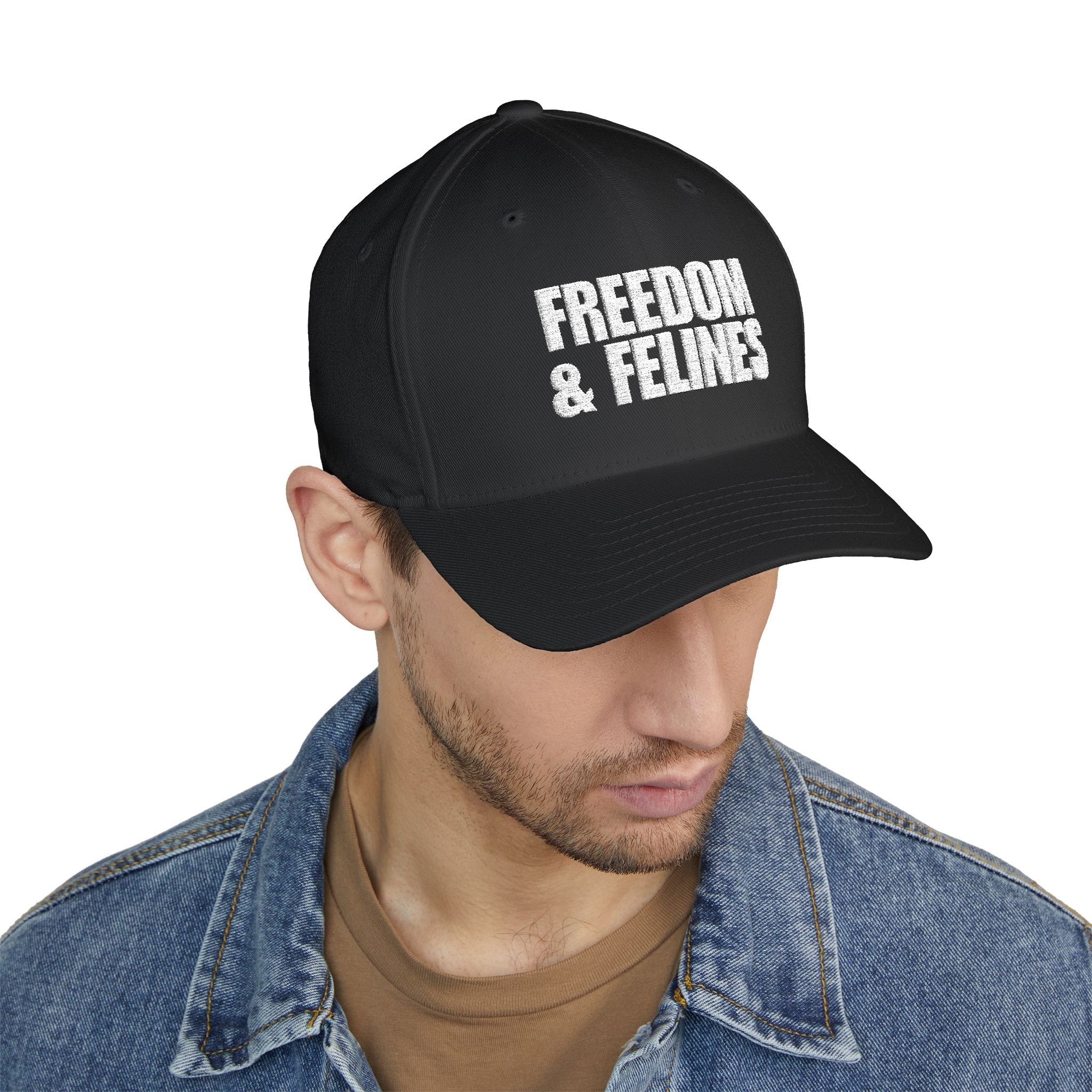 Freedom & Felines Camo Cap - Structured Embroidered Hat for Cat Lovers - Hats, Baseball & Trucker - EpiAl's Shop