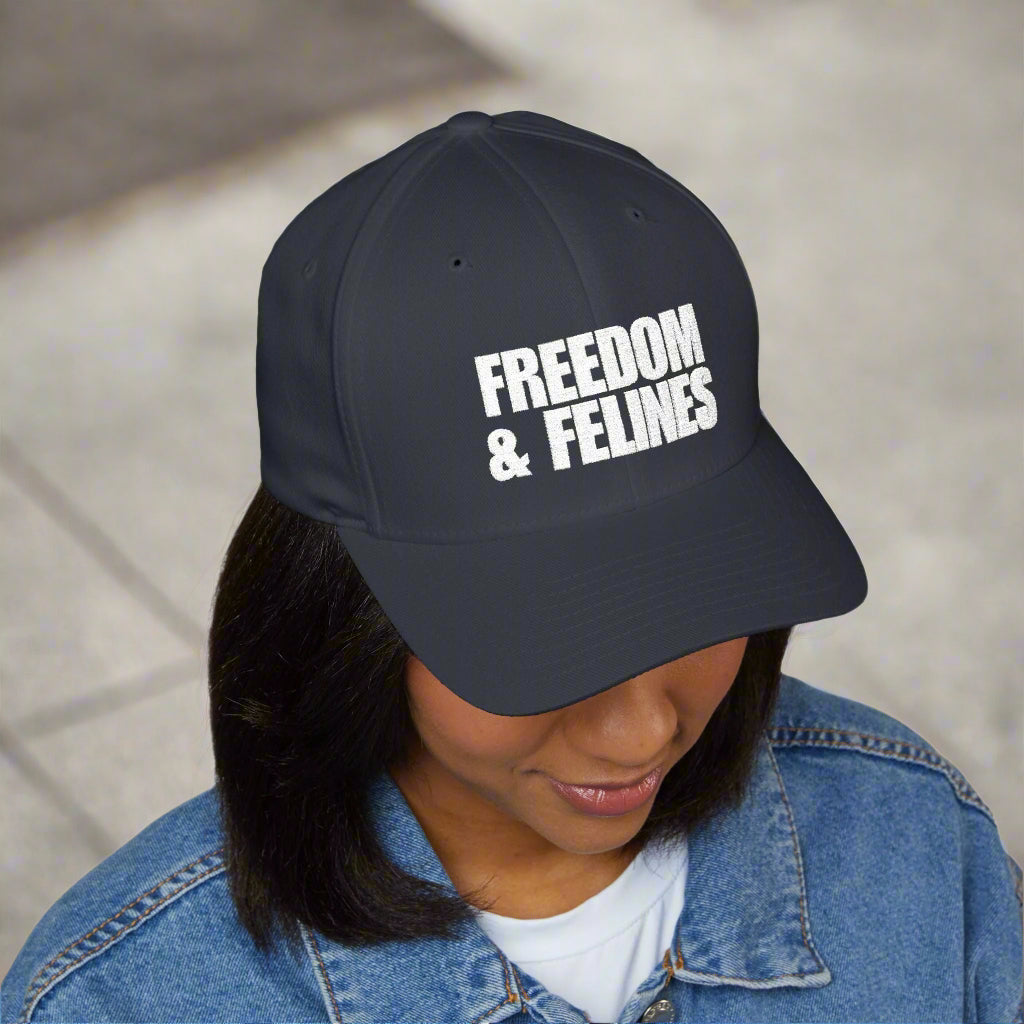 Freedom & Felines Camo Cap - Structured Embroidered Hat for Cat Lovers - Hats, Baseball & Trucker - EpiAl's Shop