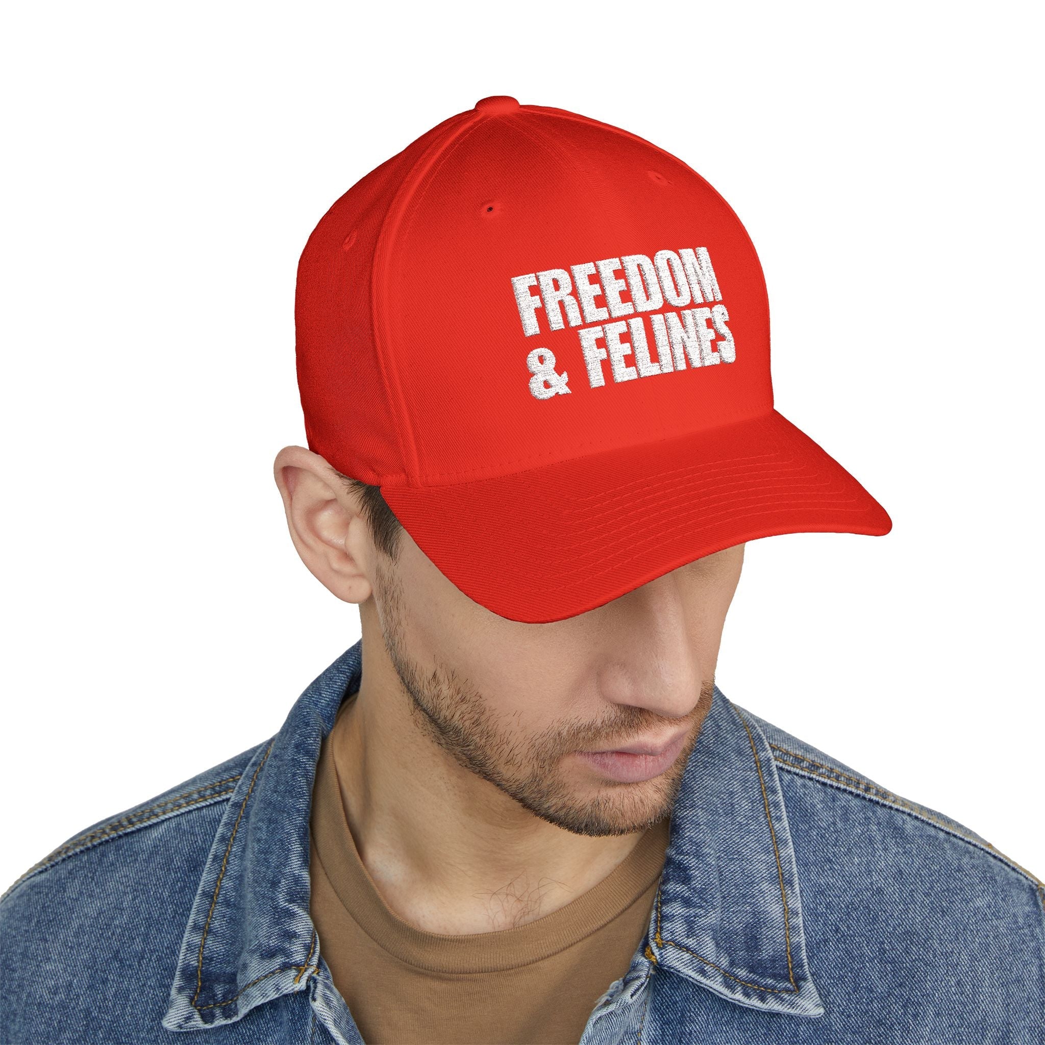 Freedom & Felines Camo Cap - Structured Embroidered Hat for Cat Lovers - Hats, Baseball & Trucker - EpiAl's Shop