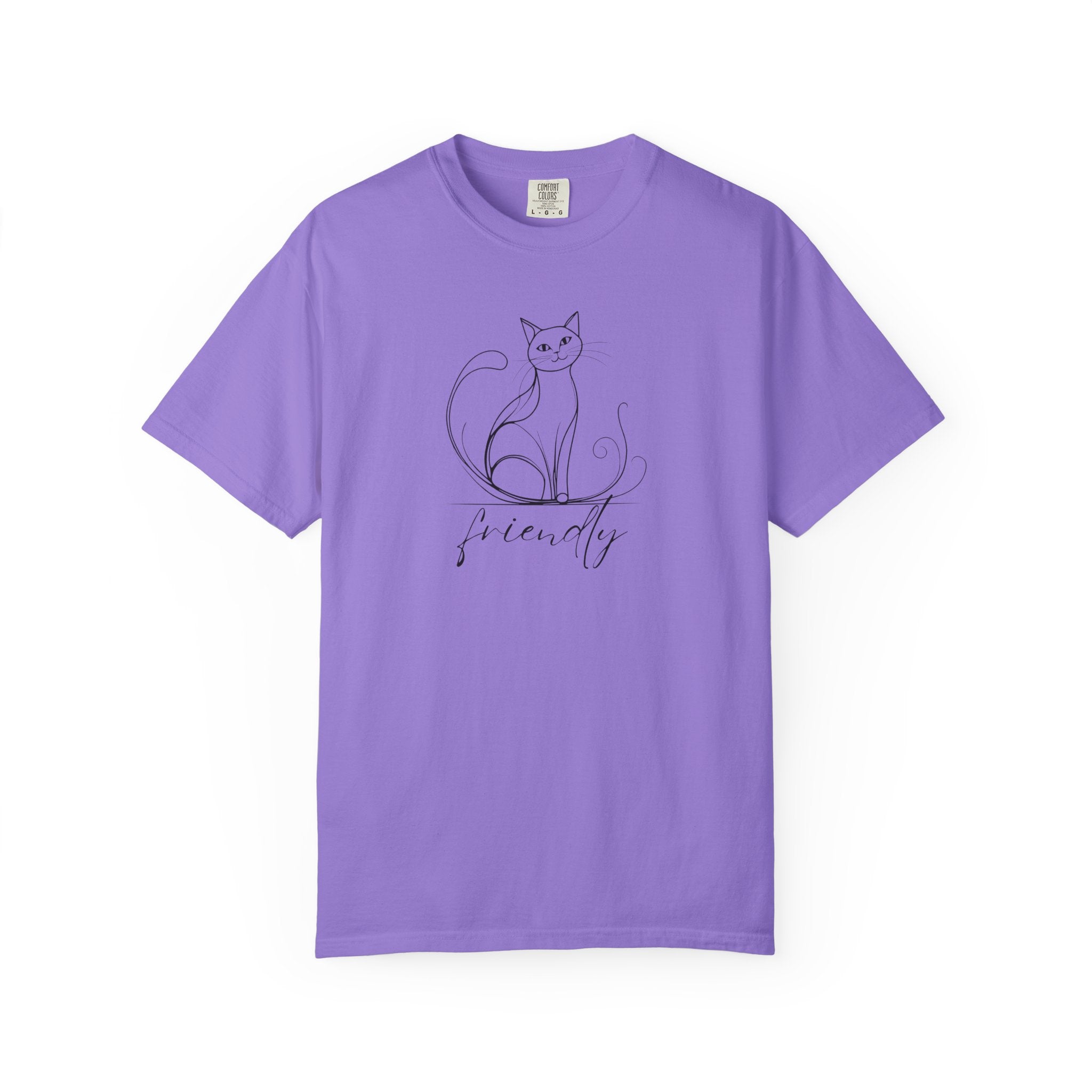Friendly Cat Lover's Unisex Garment - Dyed T-Shirt - Clothing, T-shirts - EpiAl's Shop