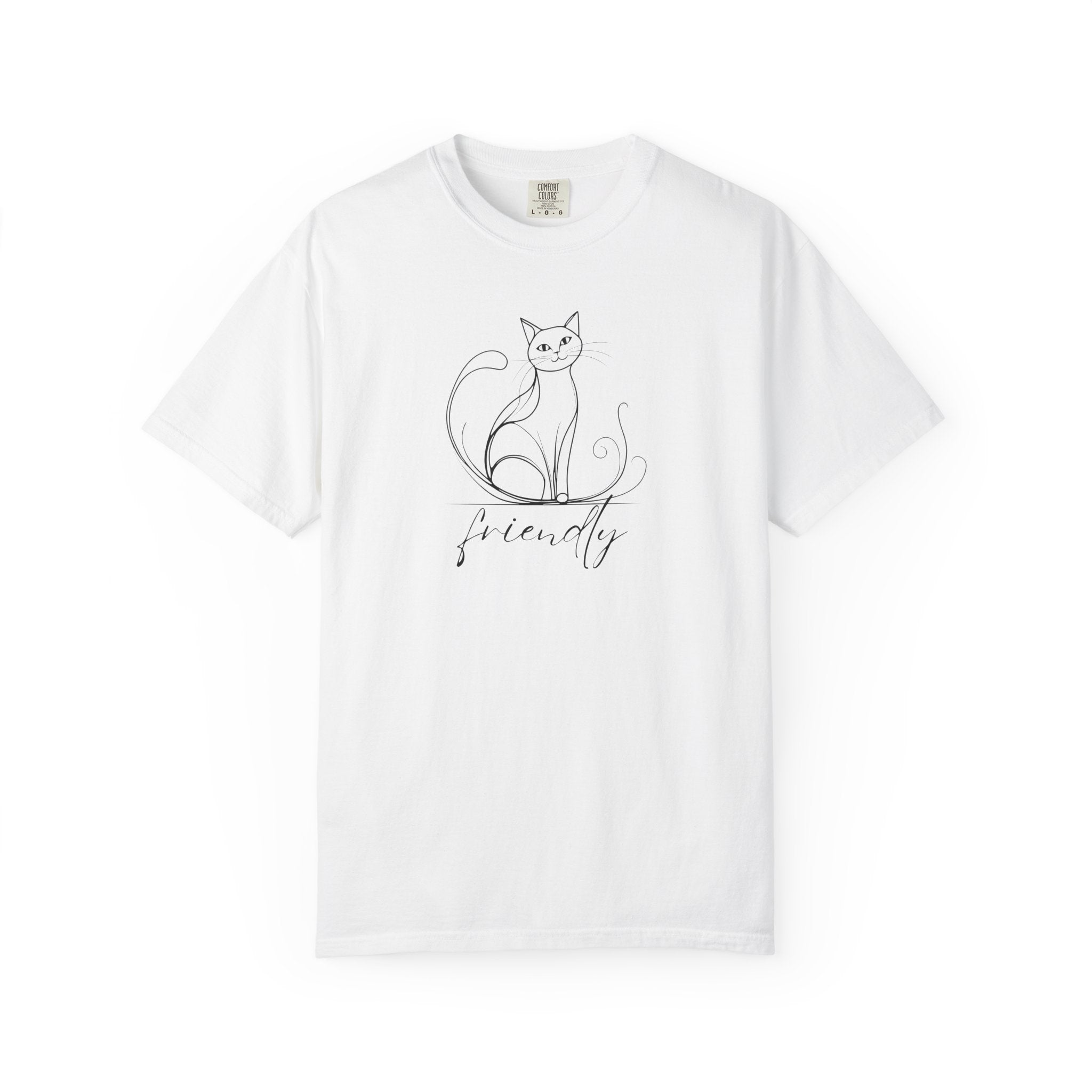 Friendly Cat Lover's Unisex Garment - Dyed T-Shirt - Clothing, T-shirts - EpiAl's Shop