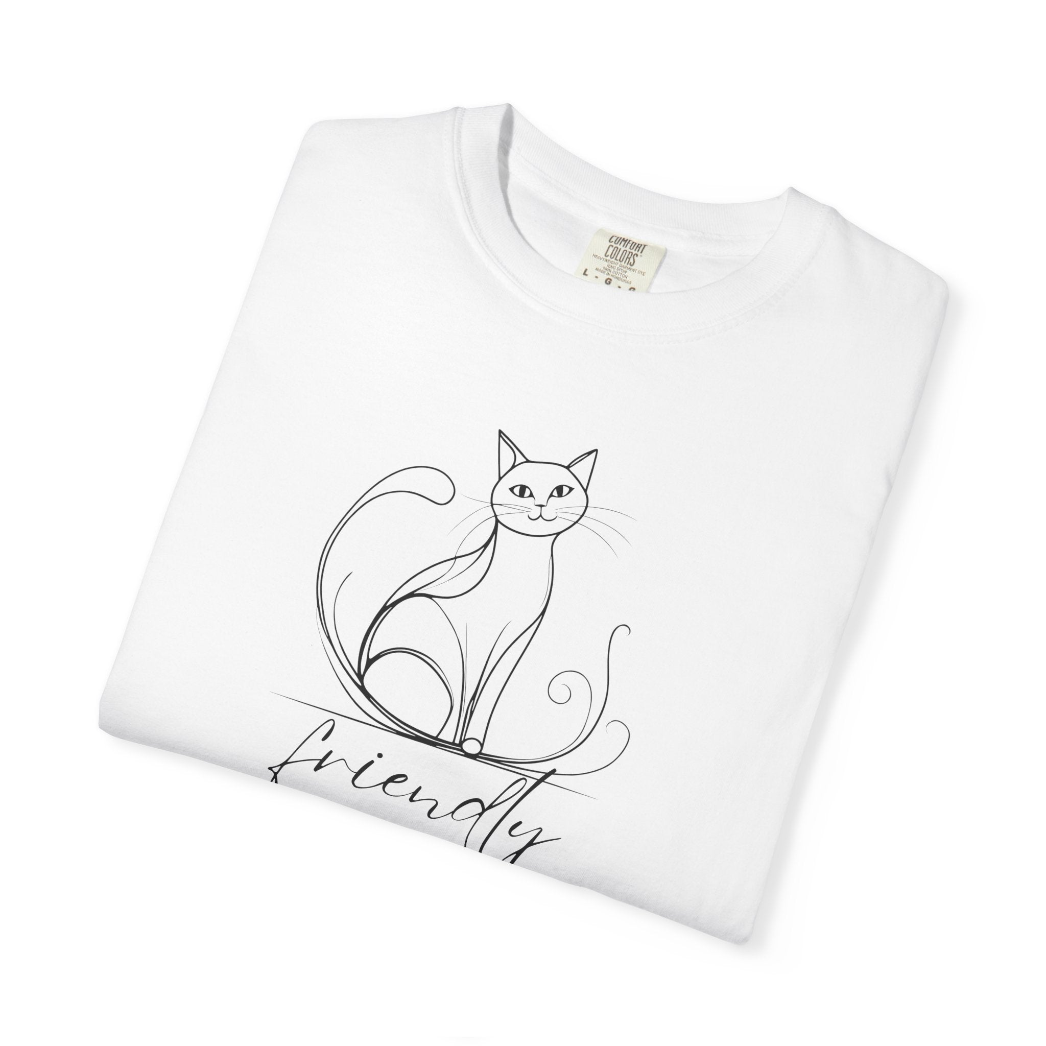 Friendly Cat Lover's Unisex Garment - Dyed T-Shirt - Clothing, T-shirts - EpiAl's Shop