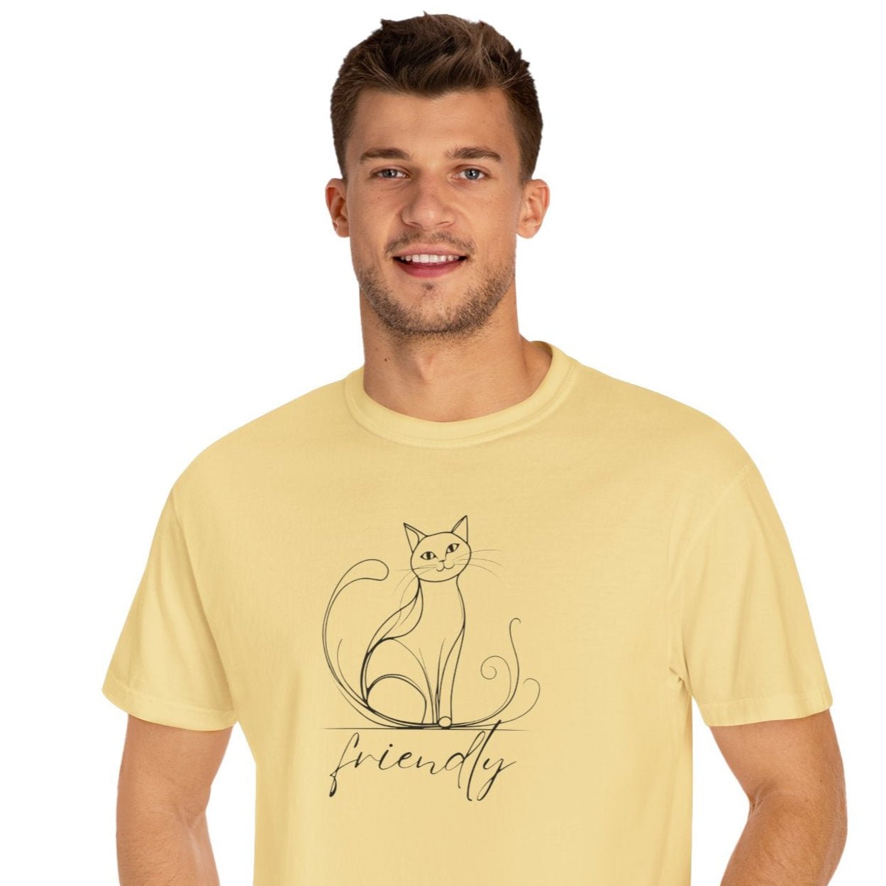 Friendly Cat Lover's Unisex Garment - Dyed T-Shirt - Clothing, T-shirts - EpiAl's Shop