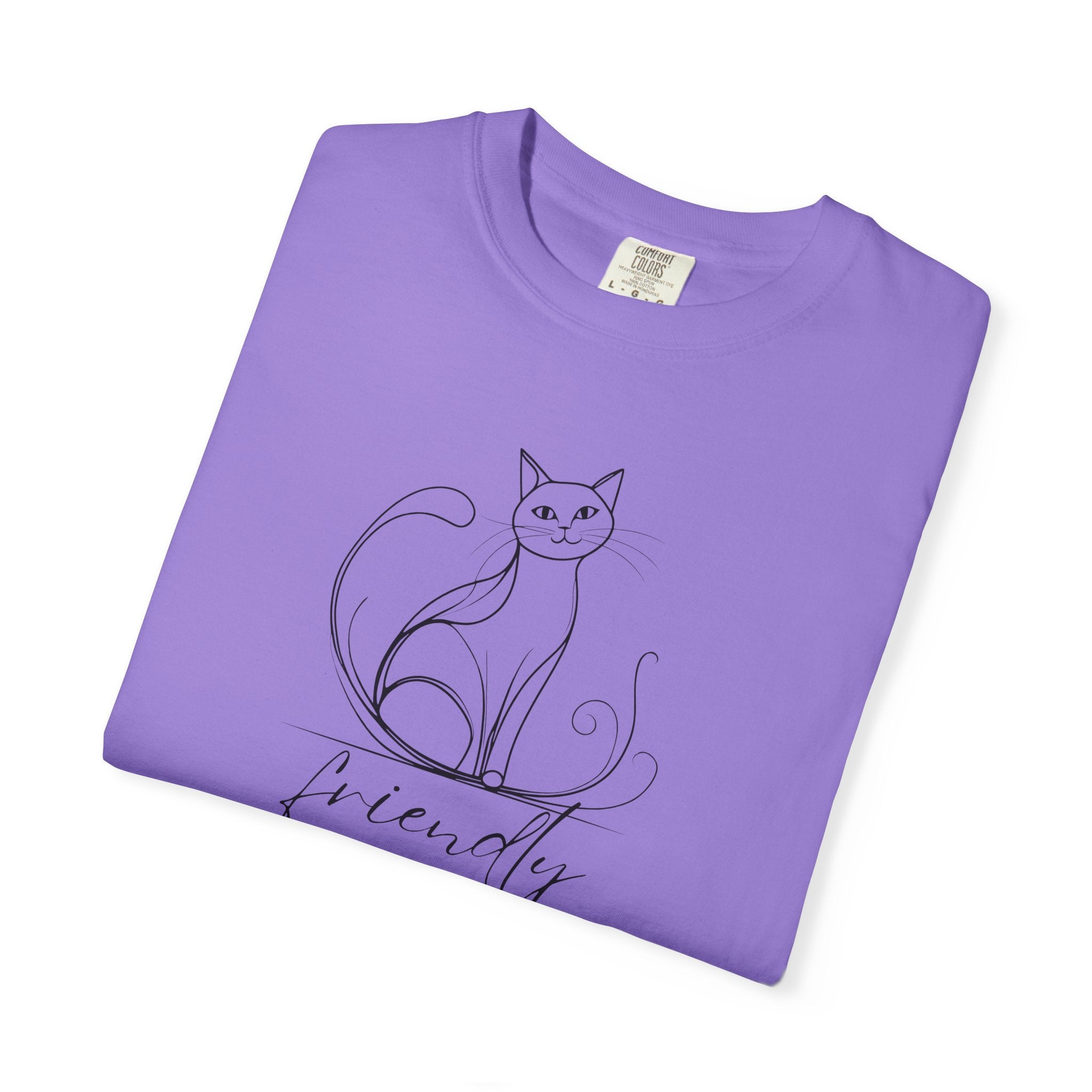 Friendly Cat Lover's Unisex Garment - Dyed T-Shirt - Clothing, T-shirts - EpiAl's Shop