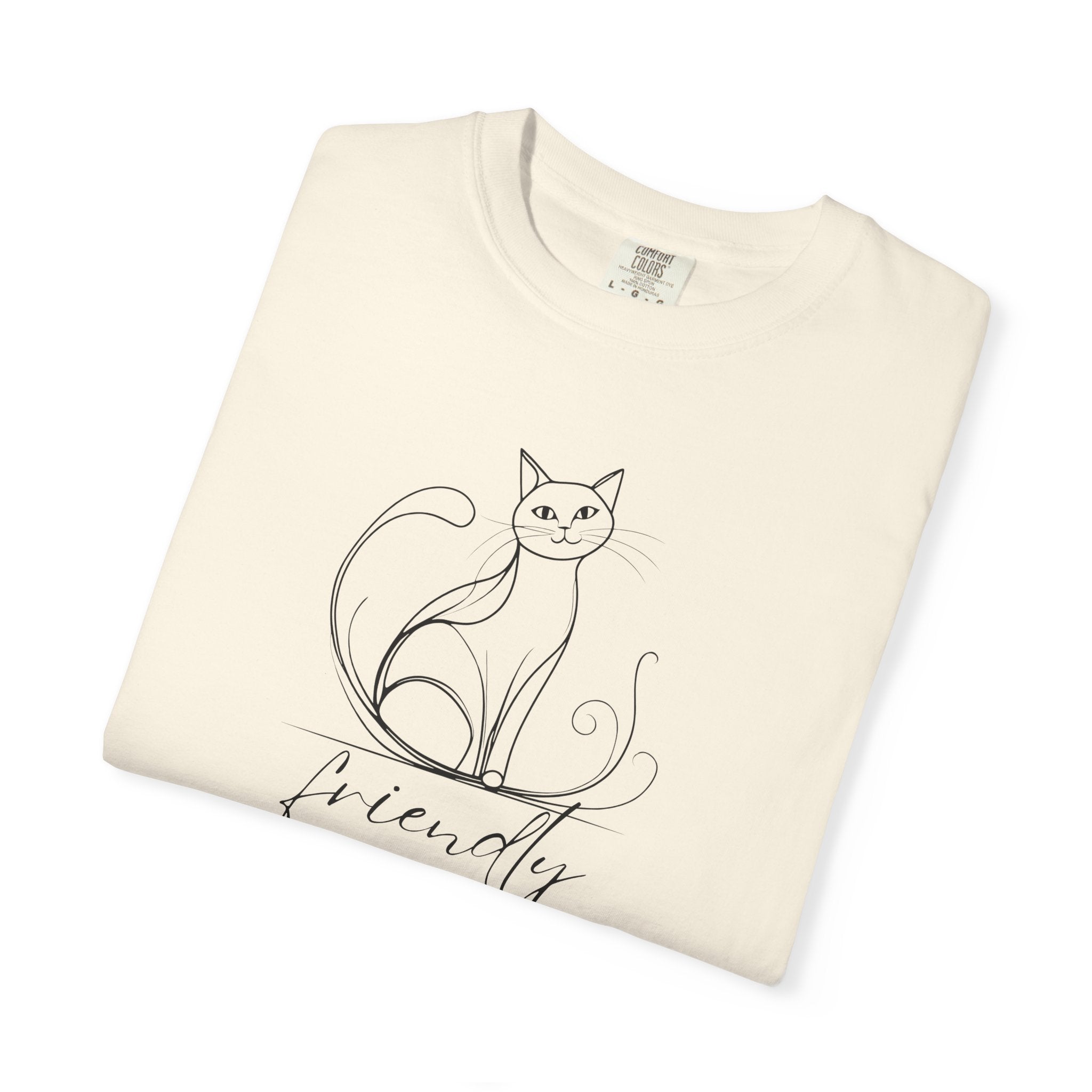Friendly Cat Lover's Unisex Garment - Dyed T-Shirt - Clothing, T-shirts - EpiAl's Shop