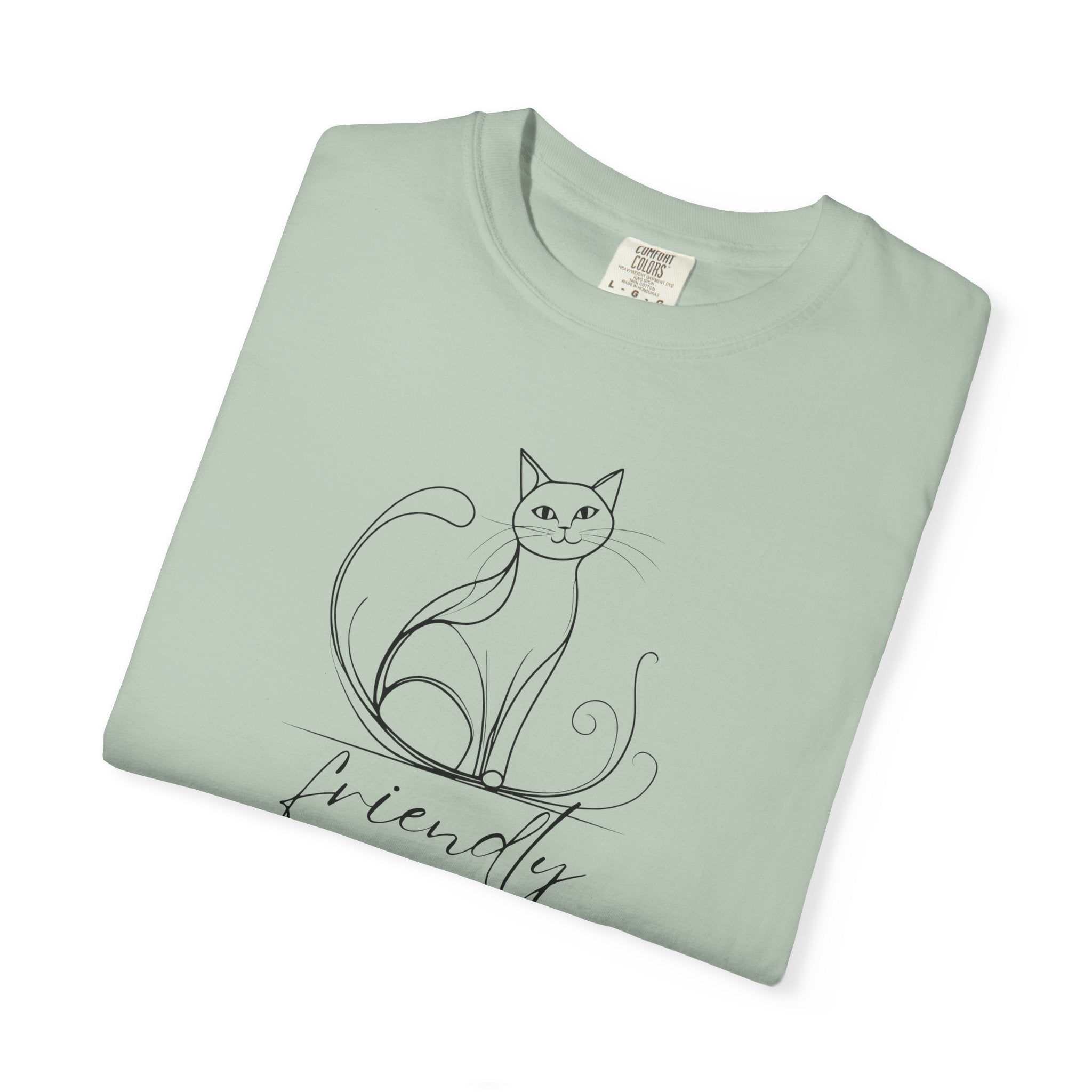 Friendly Cat Lover's Unisex Garment - Dyed T-Shirt - Clothing, T-shirts - EpiAl's Shop
