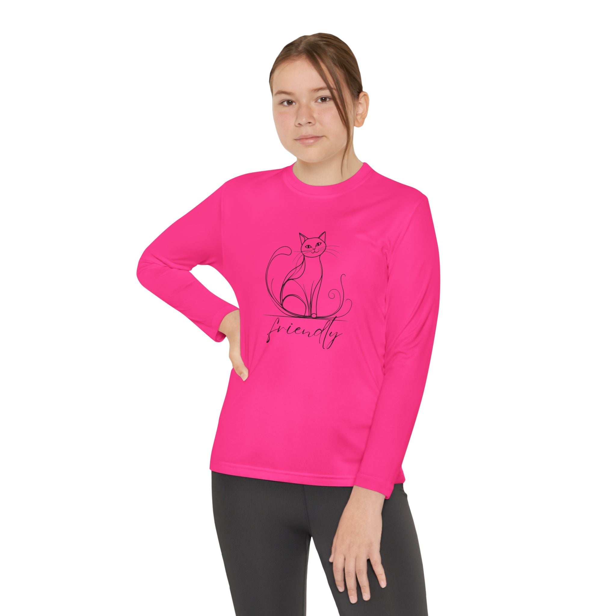 Friendly Cat Youth Long Sleeve Tee - Clothing, Kids & Infants - EpiAl's Shop
