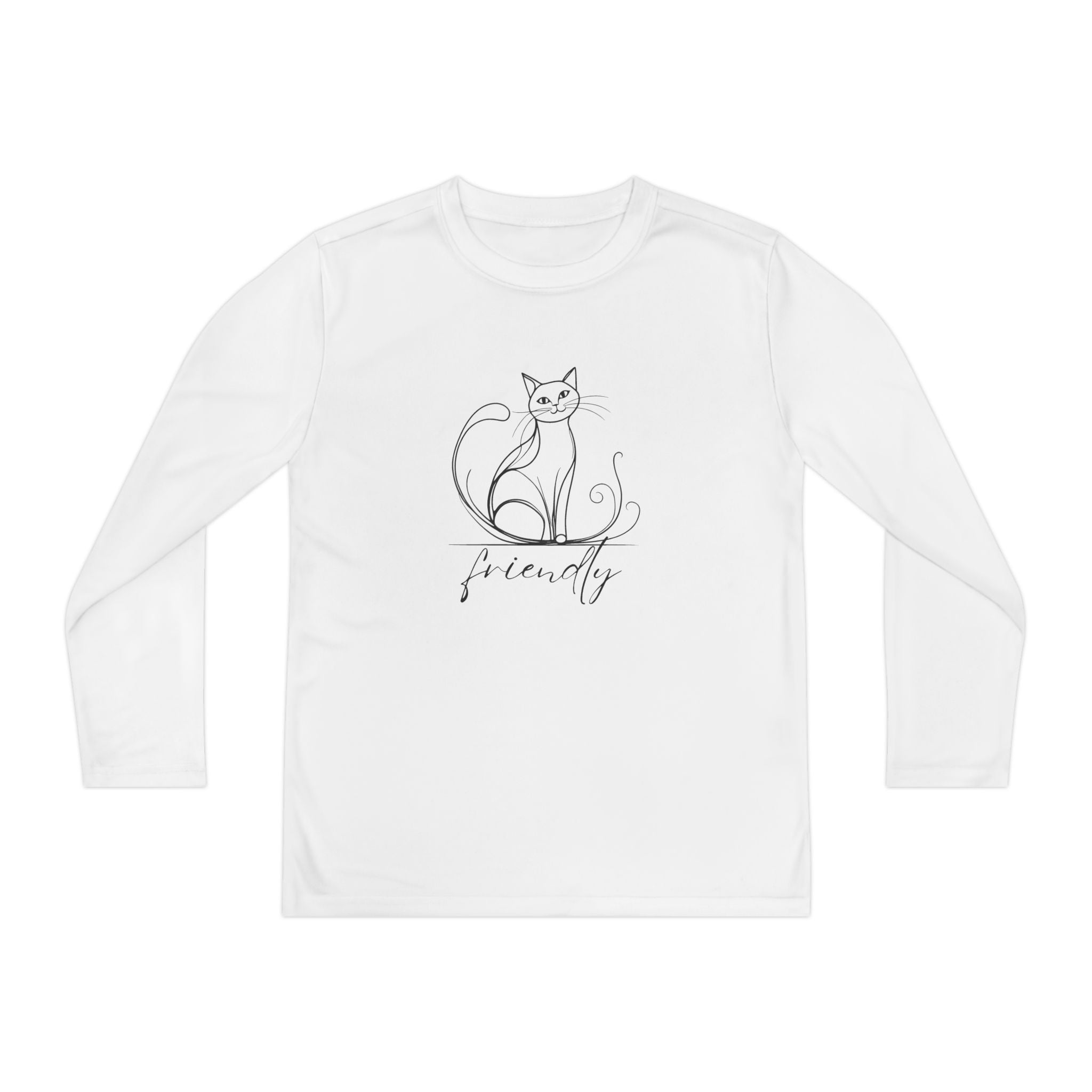 Friendly Cat Youth Long Sleeve Tee - Clothing, Kids & Infants - EpiAl's Shop