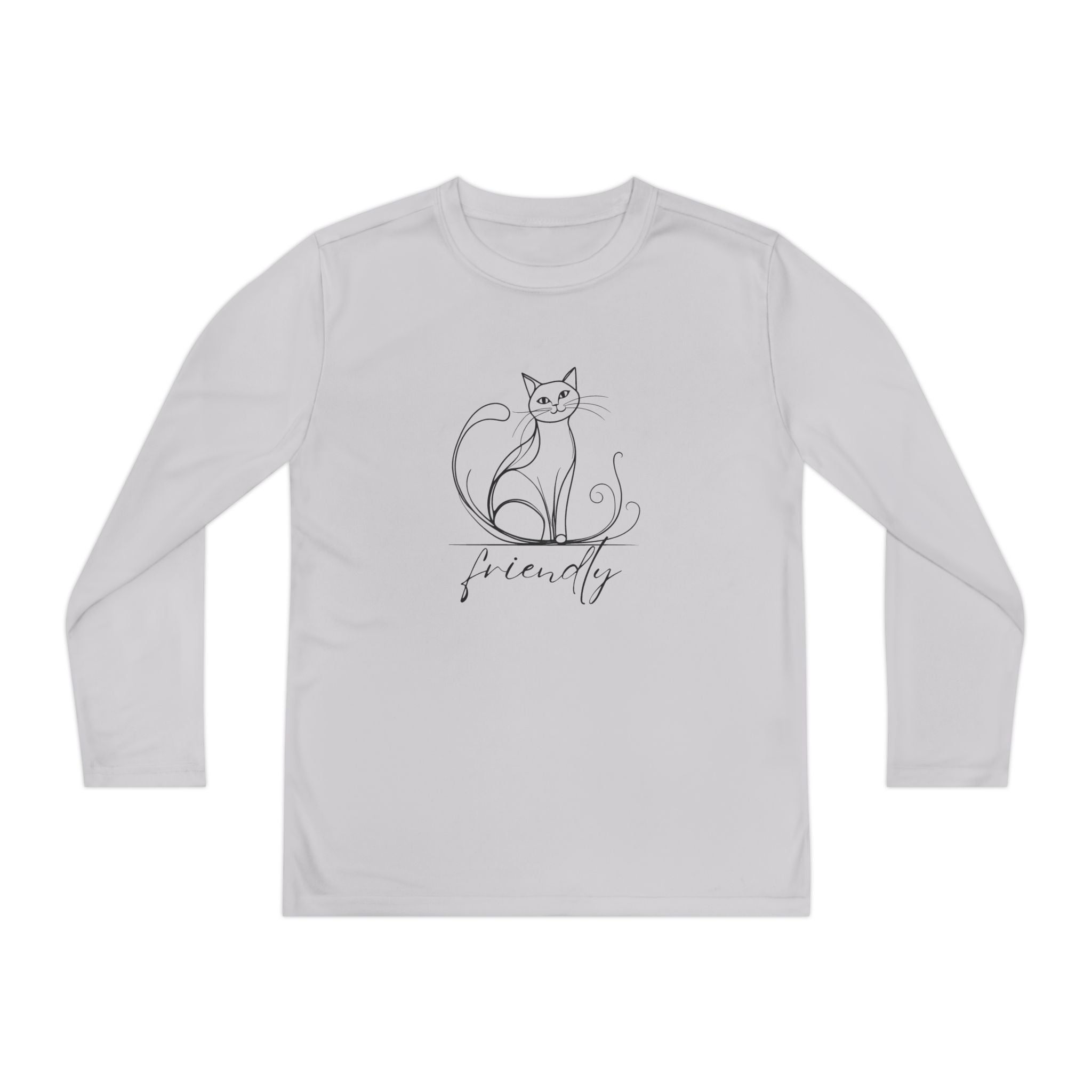 Friendly Cat Youth Long Sleeve Tee - Clothing, Kids & Infants - EpiAl's Shop