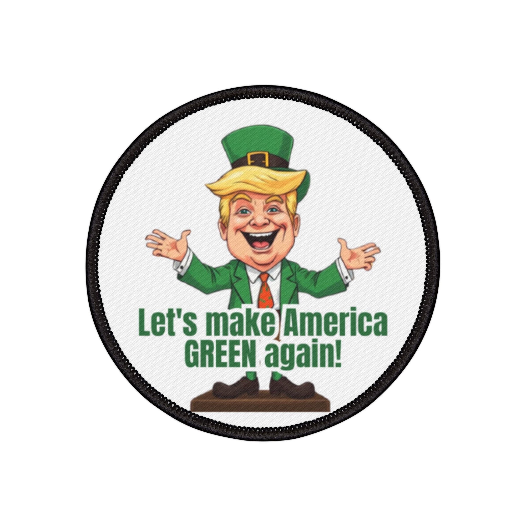 Fun Iron - On Patches - 'Let's Make America GREEN Again!' for St. Patrick's Day - Clothing, Iron On Patches - EpiAl's Shop