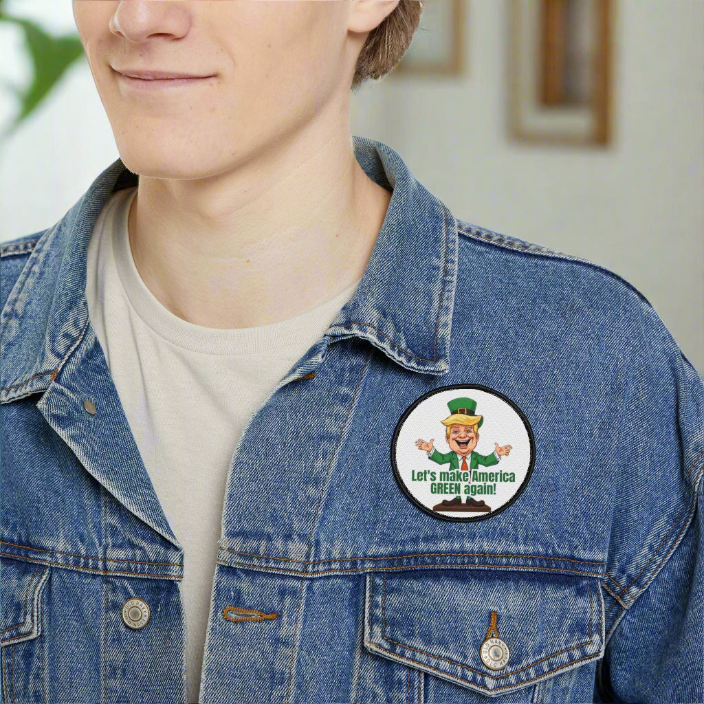Fun Iron - On Patches - 'Let's Make America GREEN Again!' for St. Patrick's Day - Clothing, Iron On Patches - EpiAl's Shop