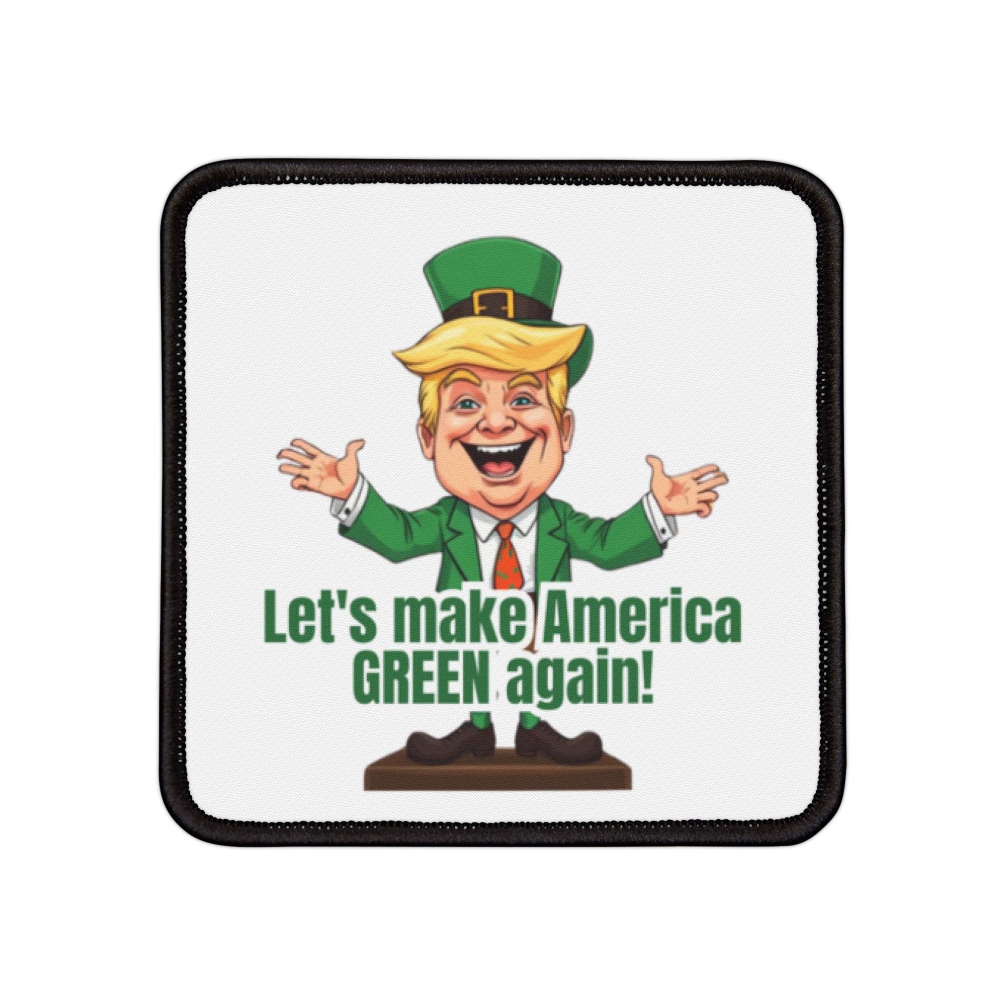 Fun Iron - On Patches - 'Let's Make America GREEN Again!' for St. Patrick's Day - Clothing, Iron On Patches - EpiAl's Shop