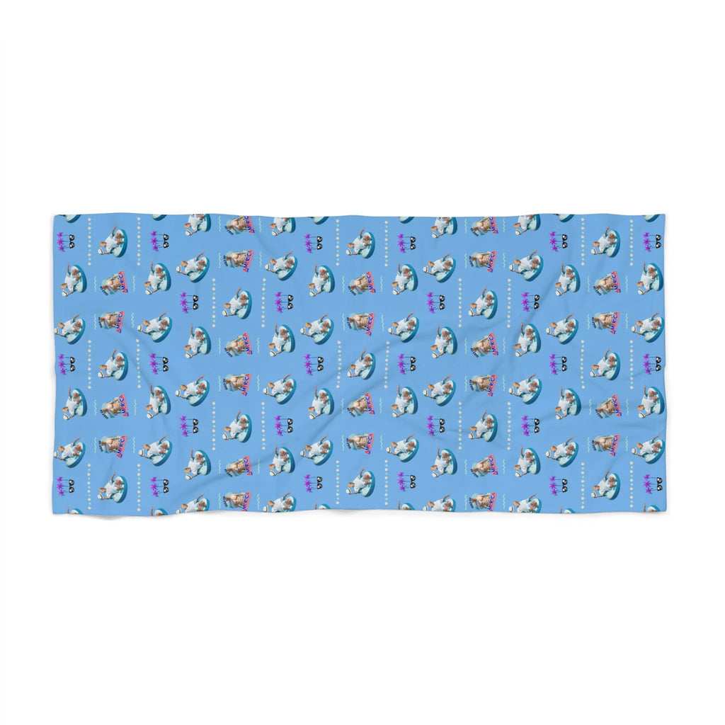 Fun Summer Beach Towel with Cute Trump Illustrations - Decor, Towels, Beach - EpiAl's Shop
