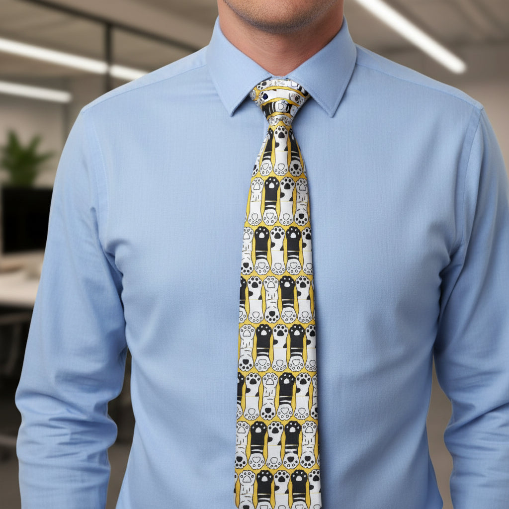 Funky Paws Stylish Necktie - Fun Design - Clothing, Neckties - EpiAl's Shop