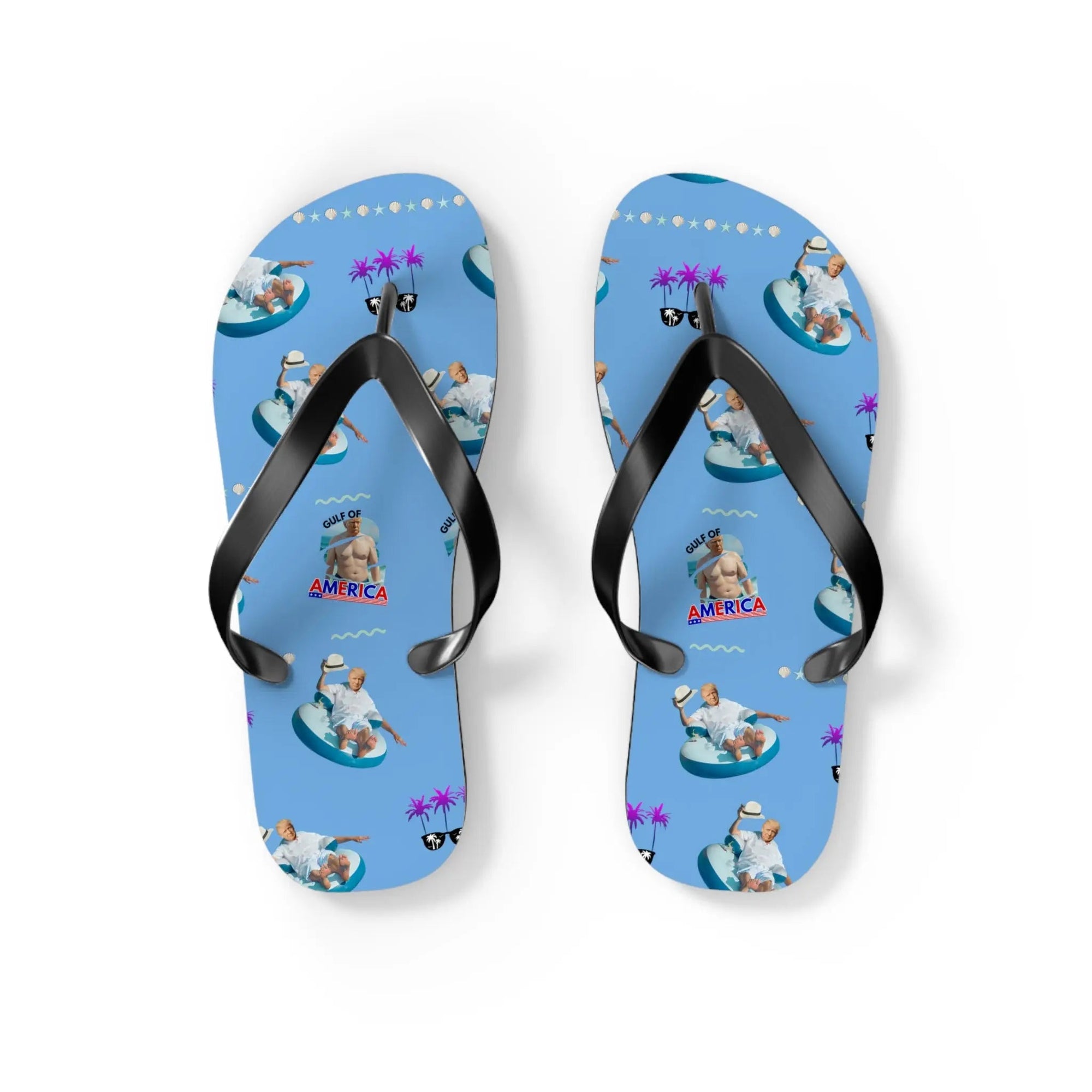 Funny American Gulf Summer Flip Flops for Beach Lovers - Shoes & Sneakers - EpiAl's Shop