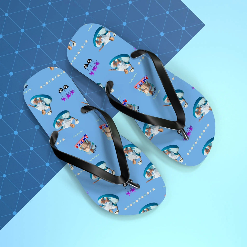 Funny American Gulf Summer Flip Flops for Beach Lovers - Shoes & Sneakers - EpiAl's Shop