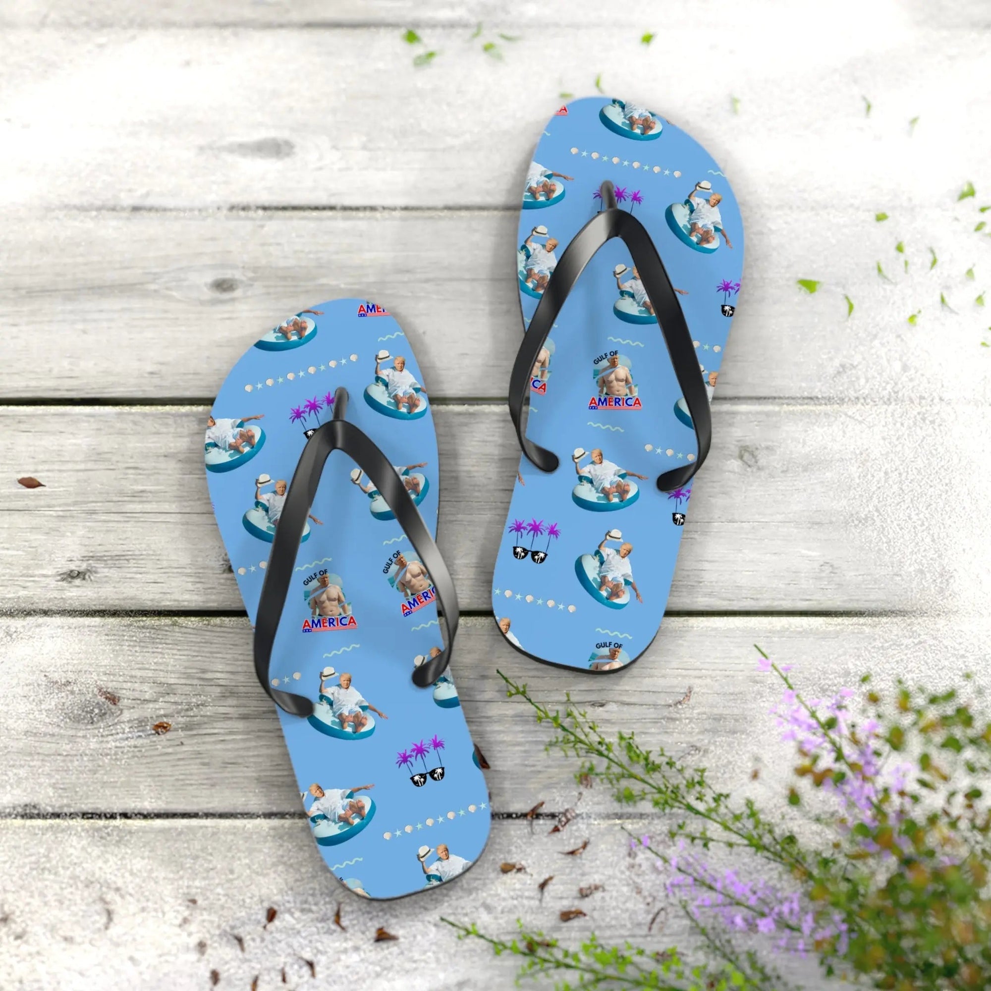 Funny American Gulf Summer Flip Flops for Beach Lovers - Shoes & Sneakers - EpiAl's Shop