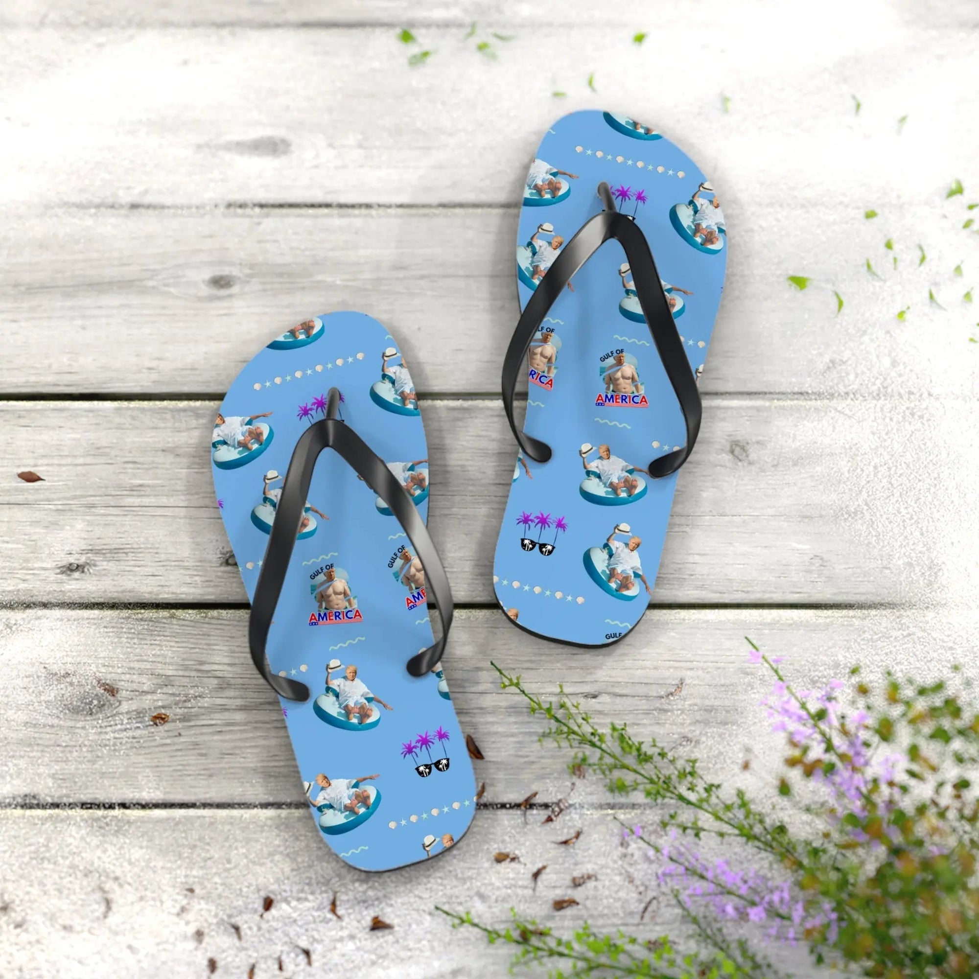 Funny American Gulf Summer Flip Flops for Beach Lovers - Shoes & Sneakers - EpiAl's Shop